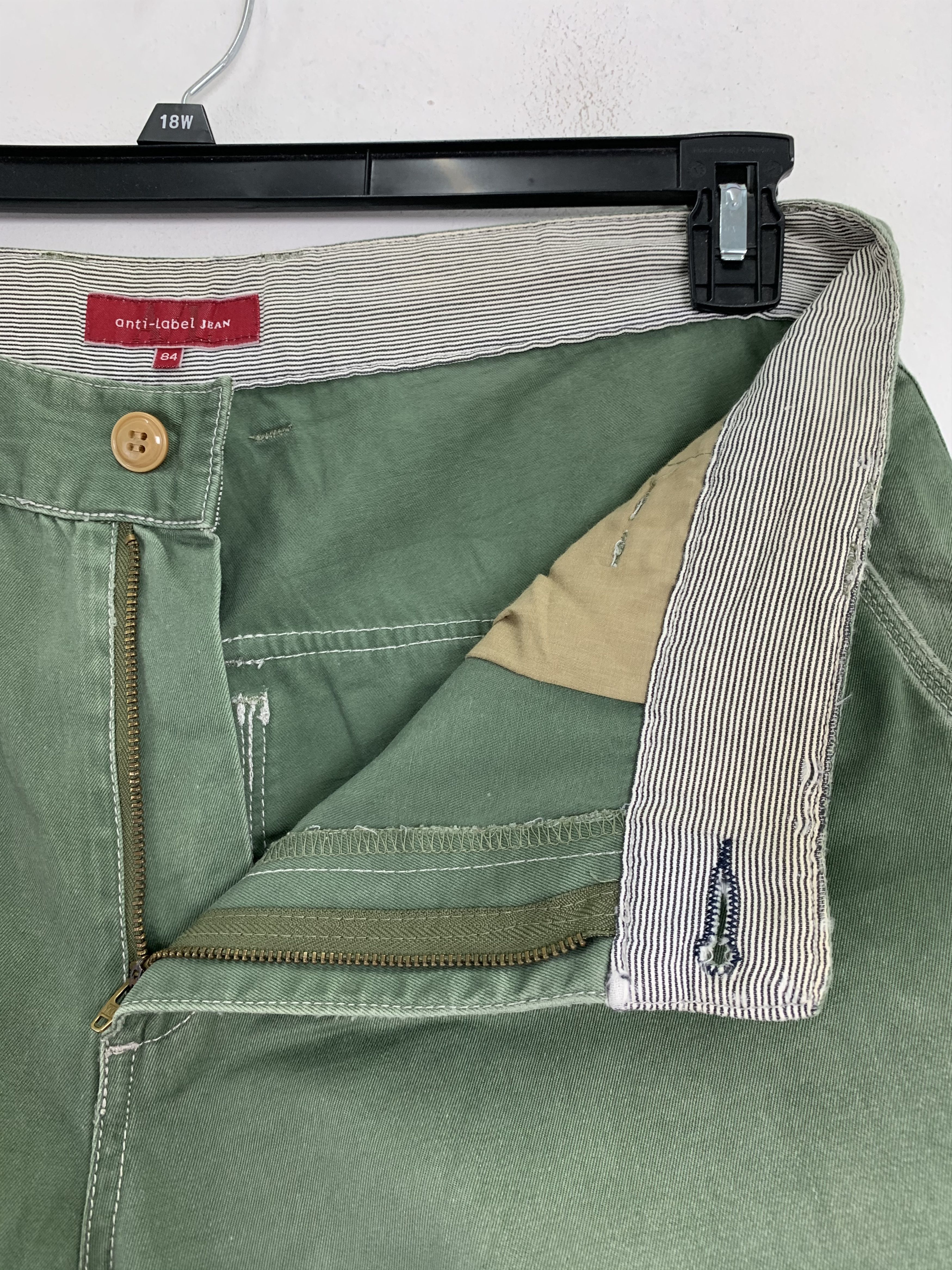 Japanese Brand 💥BEST OFFER Cargo Pants Anti Label Jeans Green Double knee Size US 33 - 4 Thumbnail