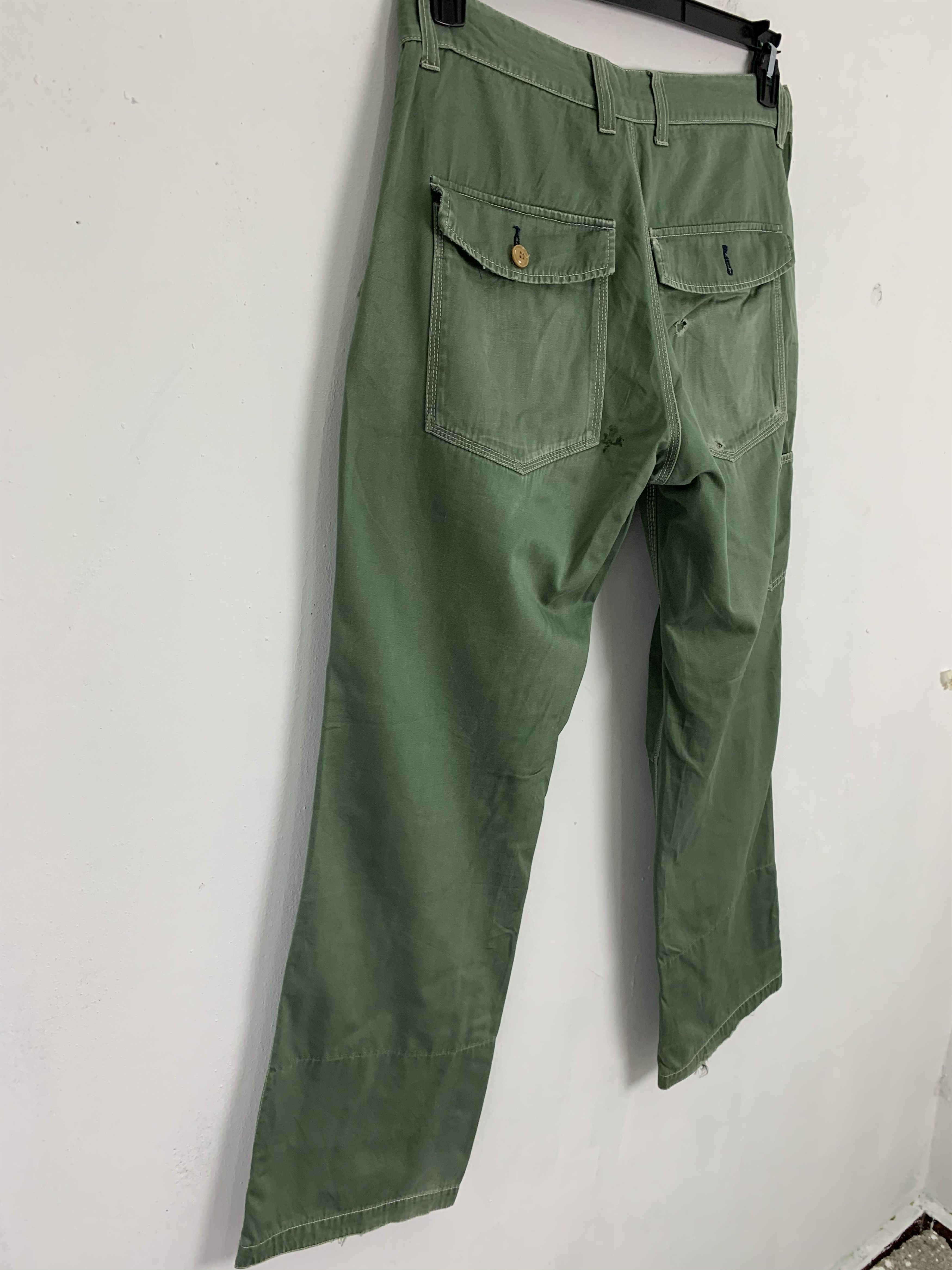 Japanese Brand 💥BEST OFFER Cargo Pants Anti Label Jeans Green Double knee Size US 33 - 11 Thumbnail