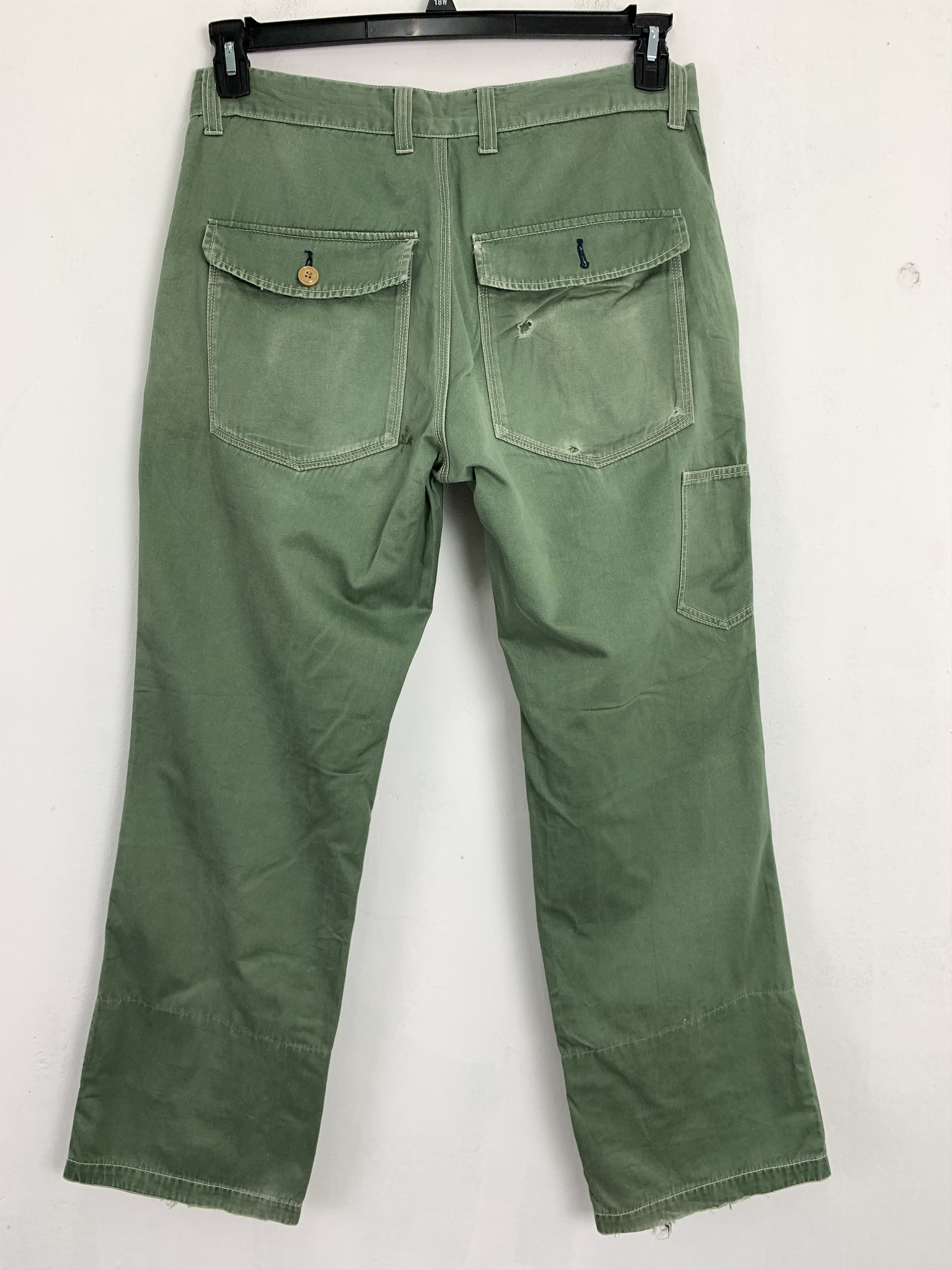 Japanese Brand 💥BEST OFFER Cargo Pants Anti Label Jeans Green Double knee Size US 33 - 8 Thumbnail