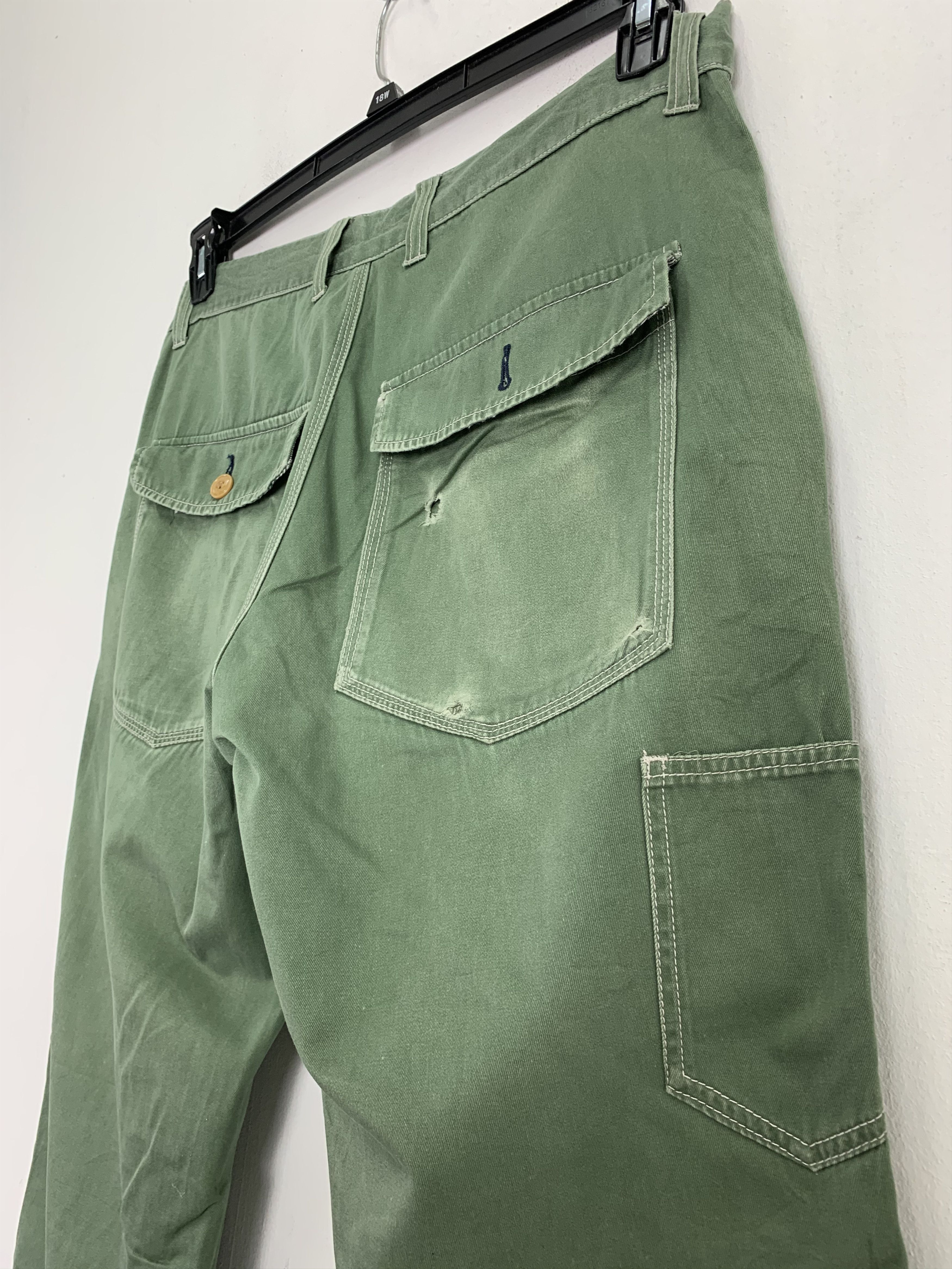 Japanese Brand 💥BEST OFFER Cargo Pants Anti Label Jeans Green Double knee Size US 33 - 14 Thumbnail
