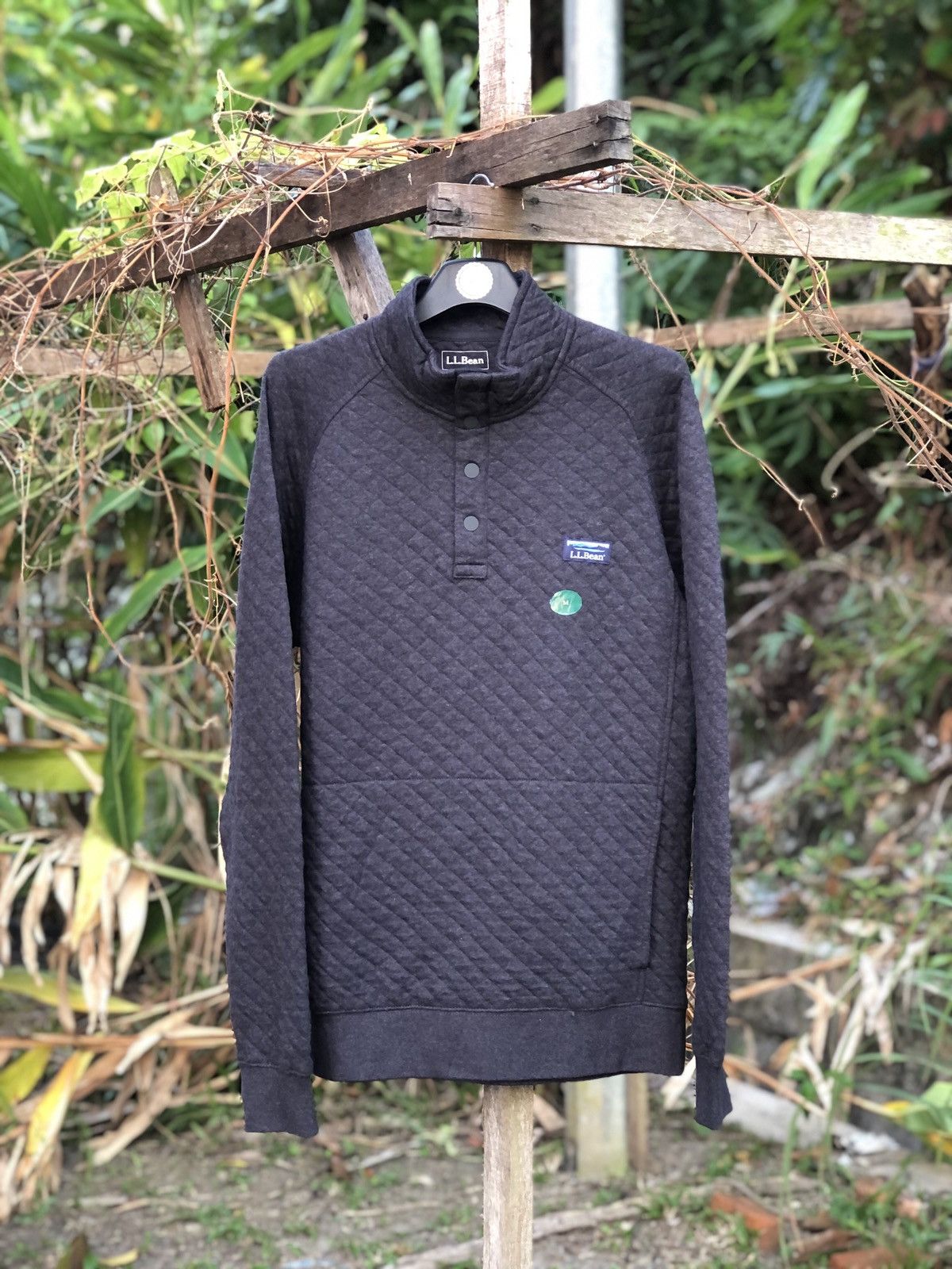 L.L. Bean LL Bean Quilted Sweater Quarter Snap Button Size US M / EU 48-50 / 2 - 1 Thumbnail