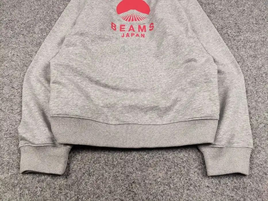 Japanese Brand Beams Boy Japan Red Logo Blank Crew Check Gray Sweatshirt Size US L / EU 52-54 / 3 - 4 Thumbnail