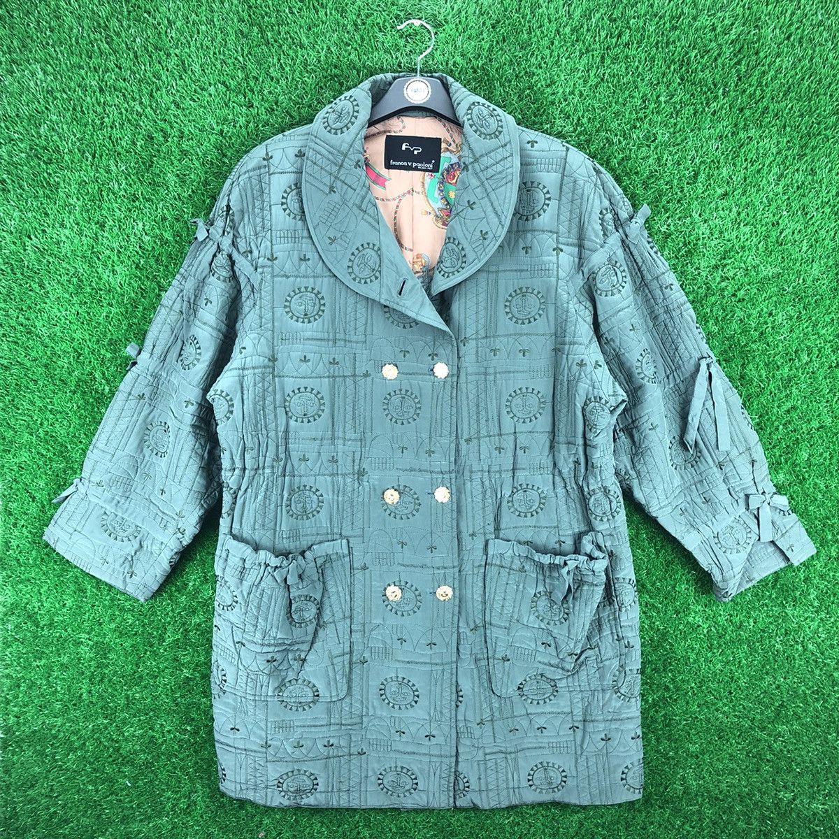 Japanese Brand Vintage 90's Franca V.paoloni Milano Itali Women Down Jacket Size L / US 10 / IT 46 - 1 Thumbnail