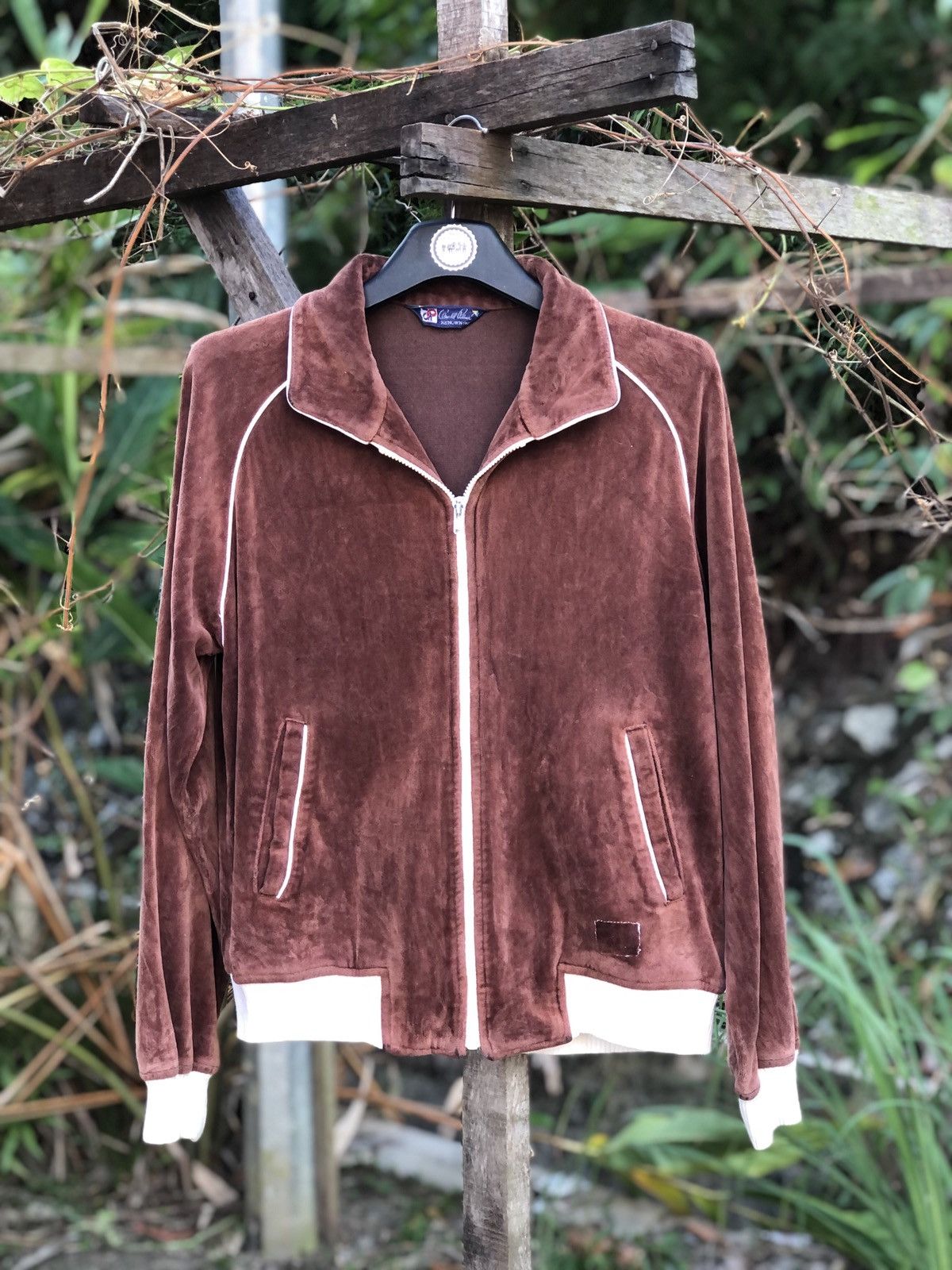 Vintage Arnold Palmer Velvet Zipper Sweater Hype Colour