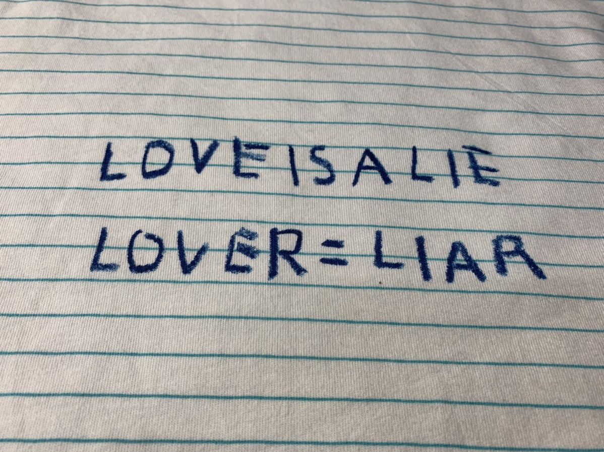 Jean-Michel Basquiat Love is a Lie Lover Liar Jean Michel Basquiat Note Book Tee Size M / US 6-8 / IT 42-44 - 2 Thumbnail