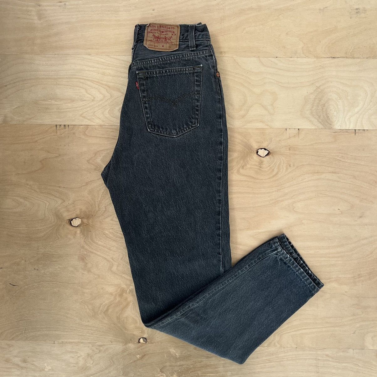 Vintage Levis 501 Jeans 26x29.5 Black 80s For Women Western