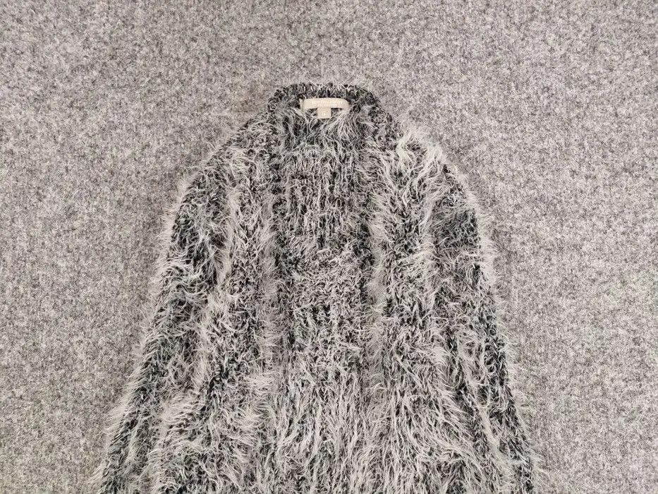 Japanese Brand Vintage 90's Japanese Gray Mohair Style Fuzzy Sweater Hype Size S / US 4 / IT 40 - 3 Thumbnail