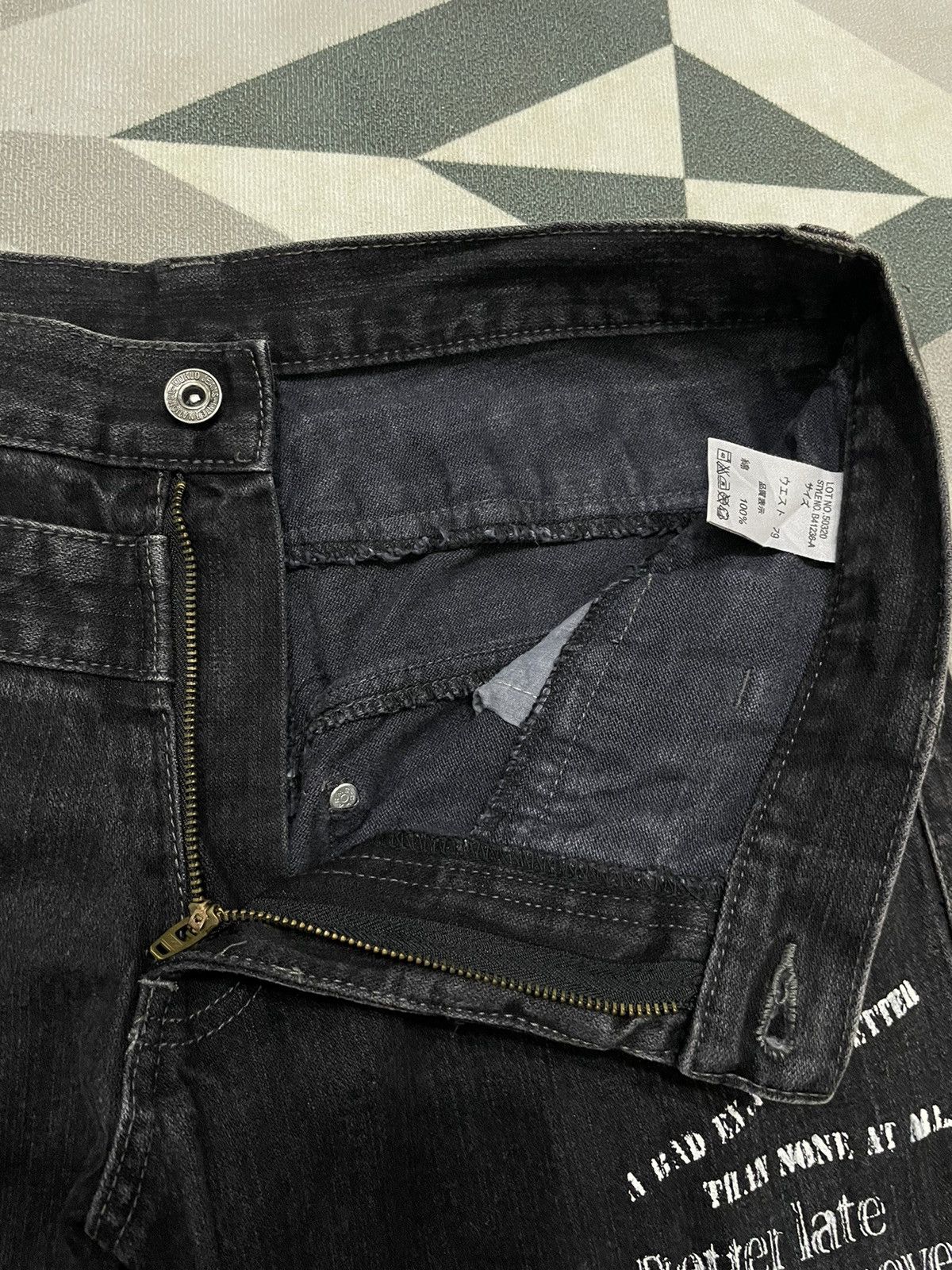 Japanese Brand Rare Vintage Double Waist Skull Jeans Size US 34 / EU 50 - 7 Thumbnail