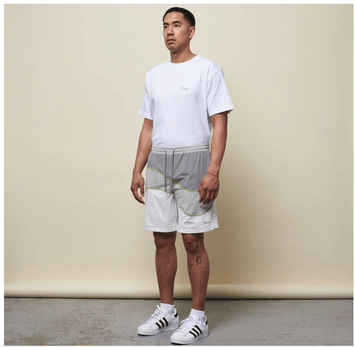 Dime Dime Wave Sport Shorts Grey • M Size US 32 / EU 48 - 5 Thumbnail
