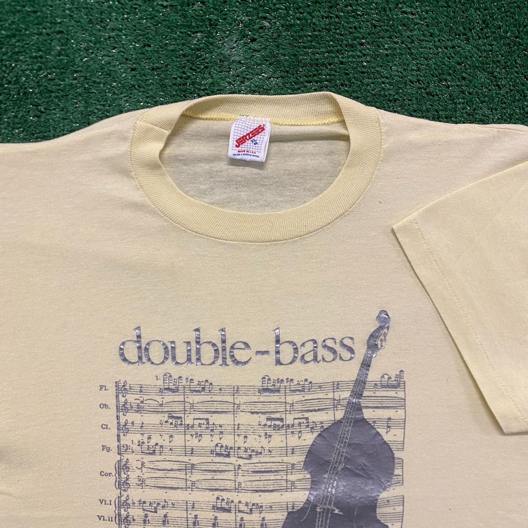 Jerzees Orchestra Bass Sheet Music Vintage 80s Instrument T-Shirt Size US L / EU 52-54 / 3 - 2 Thumbnail