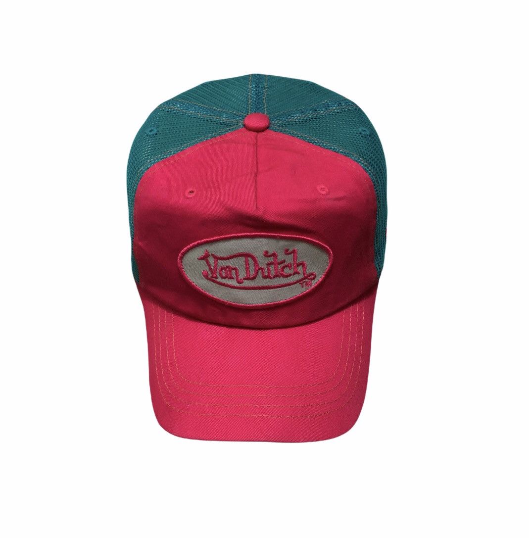 image of Item Trucker Hat Von Dutch in Electric Blue Pink, Men's
