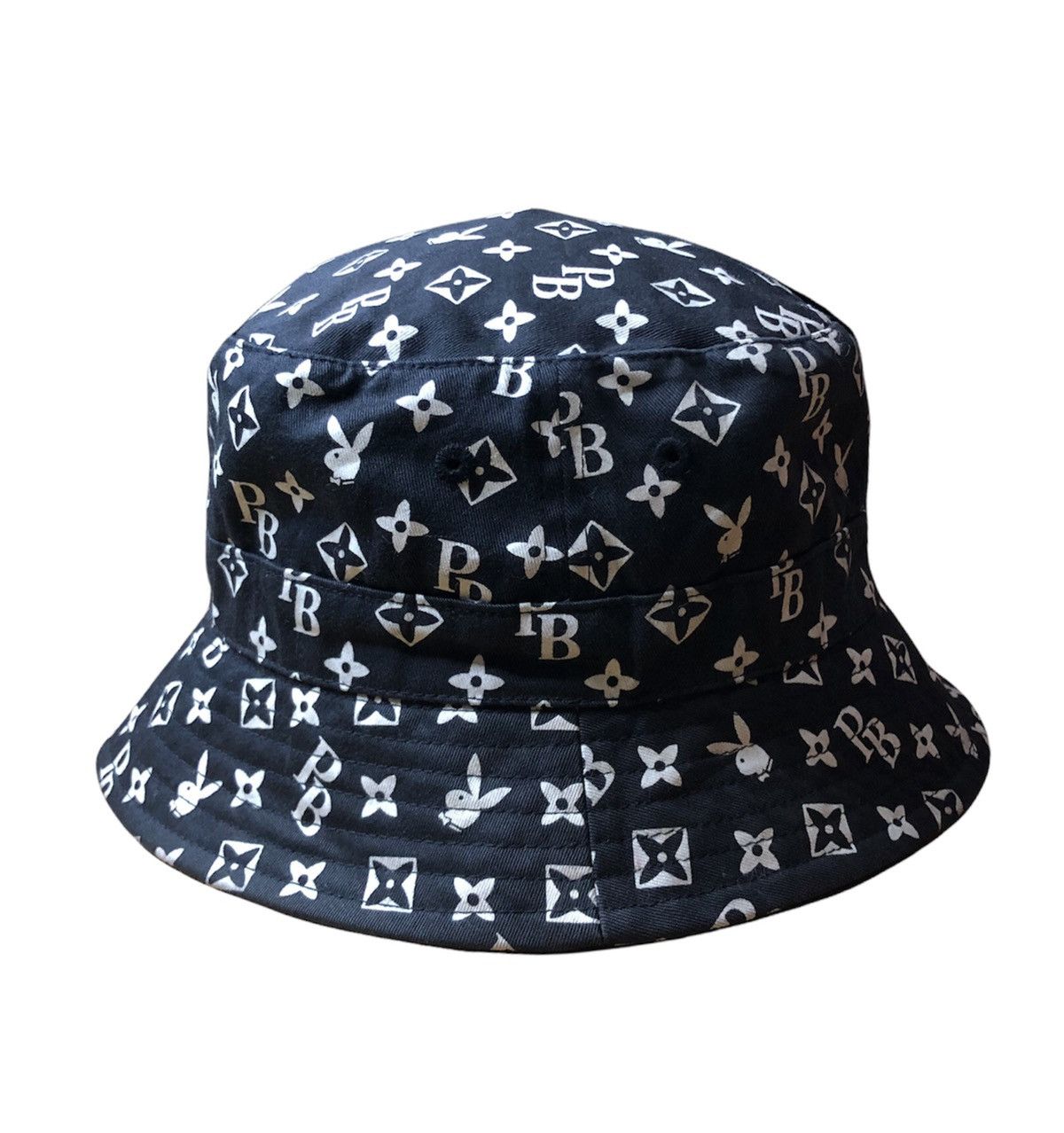 Playboy Rare Vintage Playboy LV Bunny Monogram Bucket hat Size ONE SIZE - 4 Thumbnail