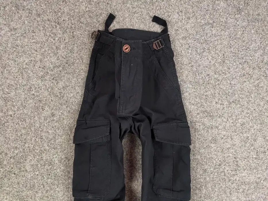 Japanese Brand Vintage 90's Japanese Cargo Black Pants Travis Scott Style Size US 34 / EU 50 - 4 Thumbnail