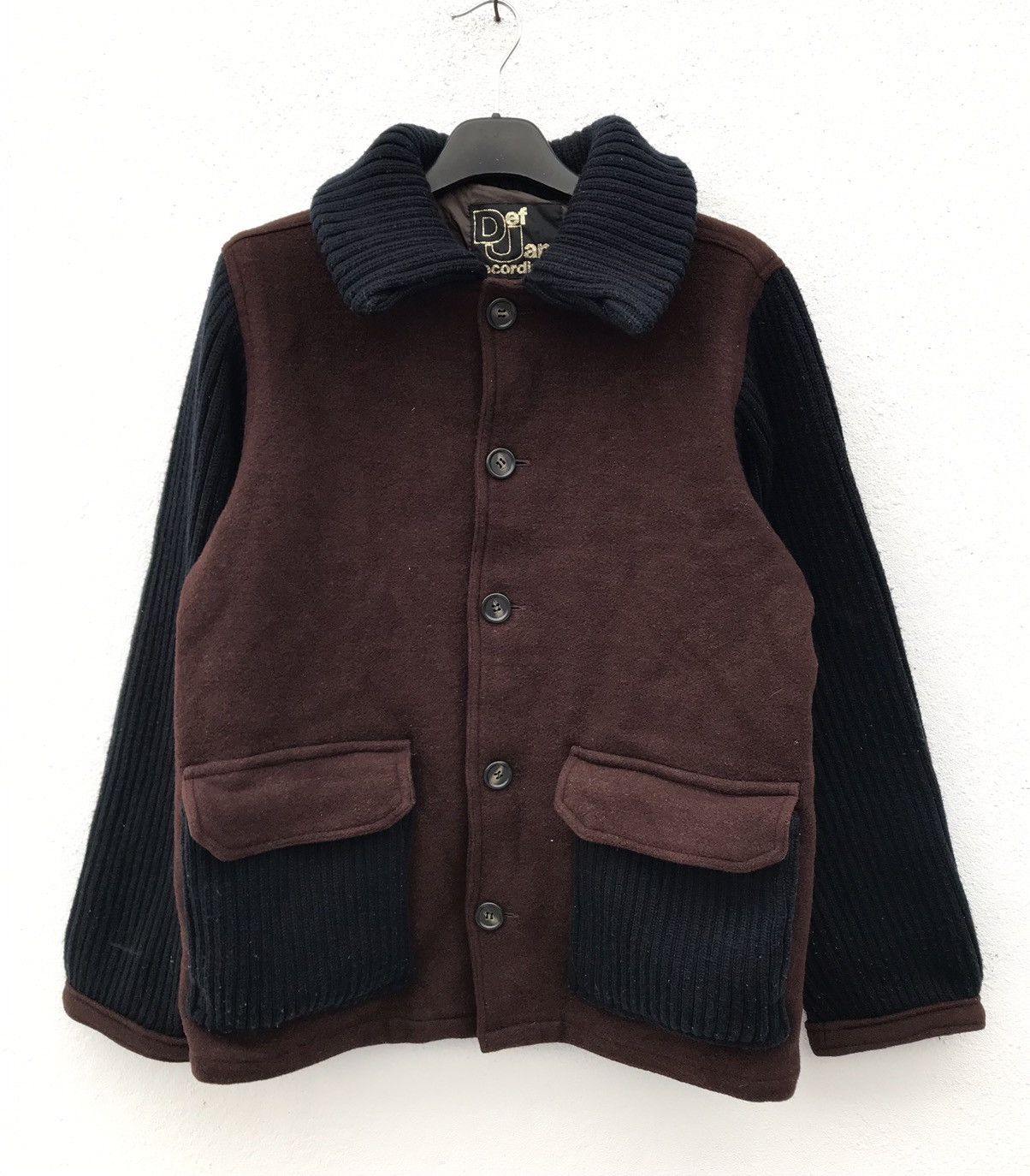 image of Vintage Def Jam Recording Cargo Pocket Heavy Jackets in Brown, Men's (Size Medium)