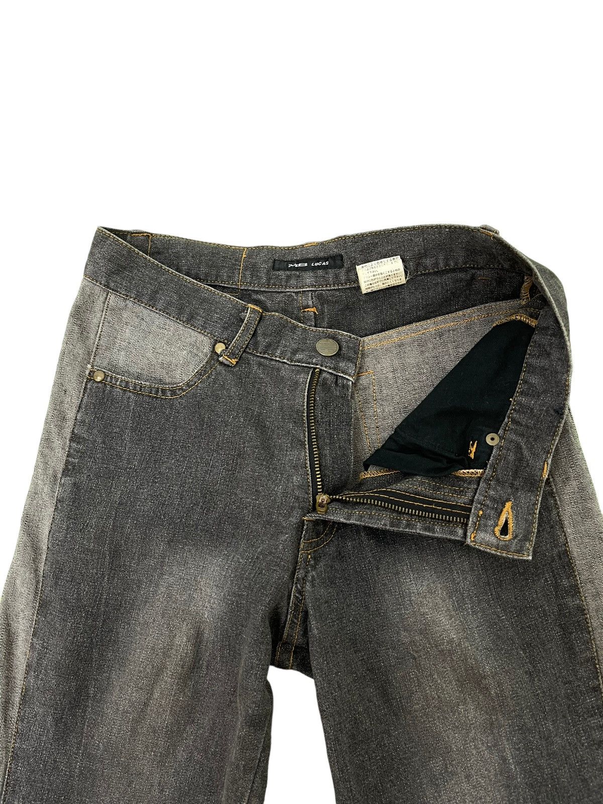 Japanese Brand Flare Jeans Mb Lucas Two Tones Stretch Boot Cut 2🟦7 Size US 28 / EU 44 - 18 Thumbnail