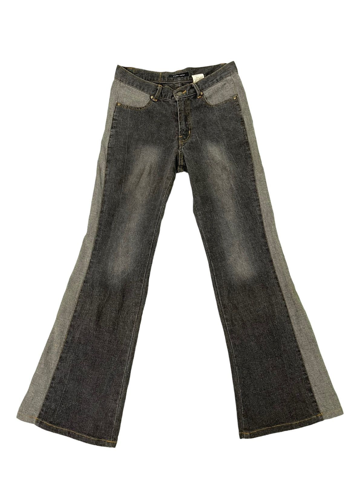 Japanese Brand Flare Jeans Mb Lucas Two Tones Stretch Boot Cut 2🟦7 Size US 28 / EU 44 - 9 Thumbnail