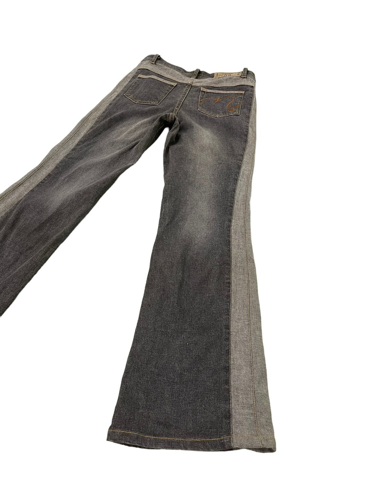 Japanese Brand Flare Jeans Mb Lucas Two Tones Stretch Boot Cut 2🟦7 Size US 28 / EU 44 - 3 Thumbnail