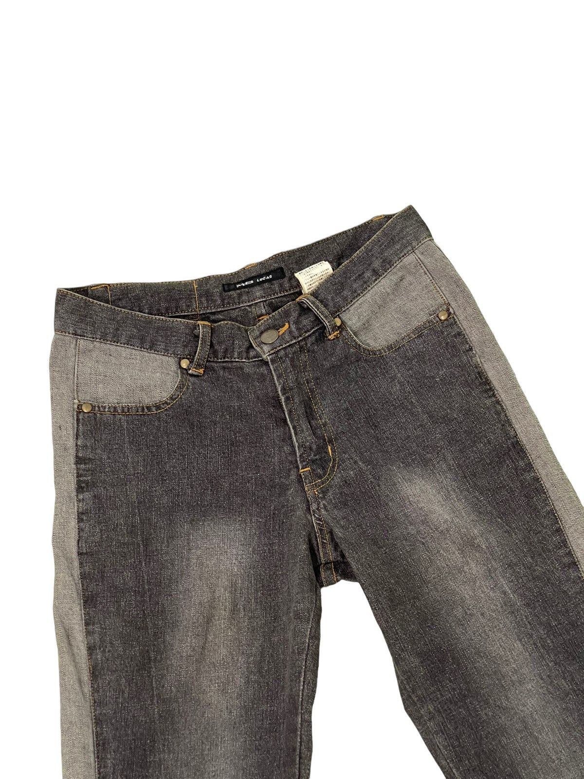 Japanese Brand Flare Jeans Mb Lucas Two Tones Stretch Boot Cut 2🟦7 Size US 28 / EU 44 - 16 Thumbnail