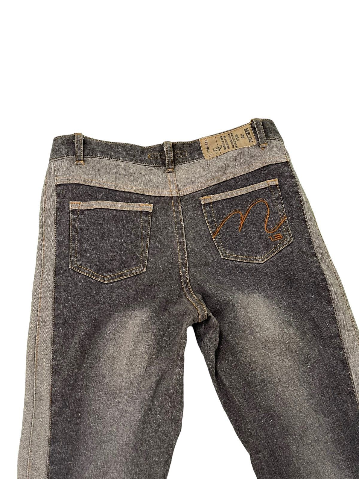 Japanese Brand Flare Jeans Mb Lucas Two Tones Stretch Boot Cut 2🟦7 Size US 28 / EU 44 - 8 Thumbnail