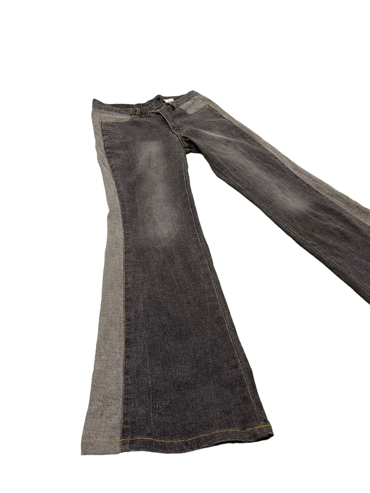 Japanese Brand Flare Jeans Mb Lucas Two Tones Stretch Boot Cut 2🟦7 Size US 28 / EU 44 - 10 Thumbnail