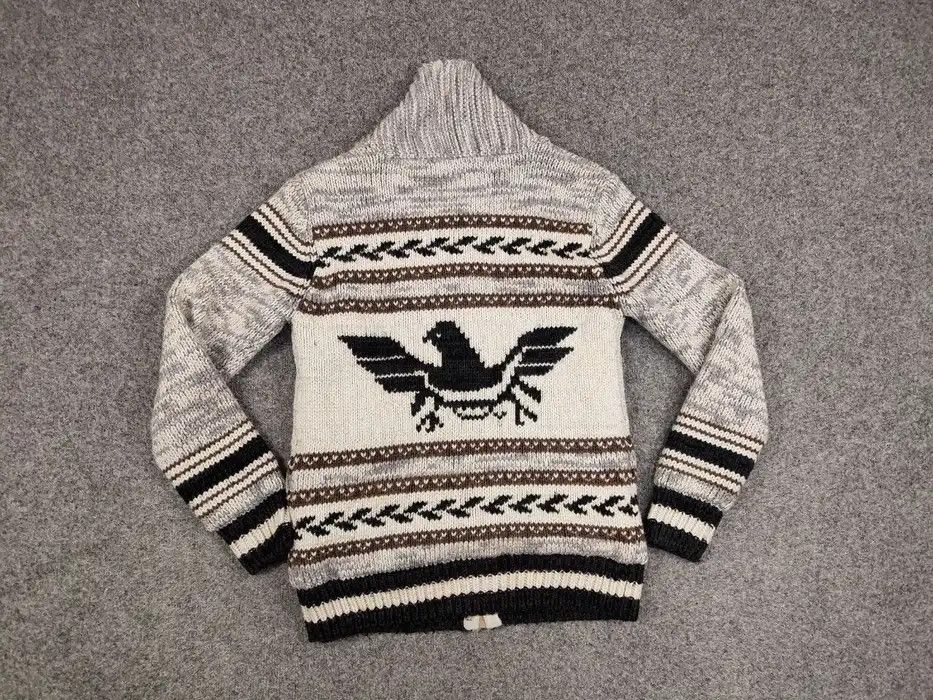 Japanese Brand Vintage 90's Cable Knit Wool Animal Pattern Cowichan Sweater Size US L / EU 52-54 / 3 - 7 Thumbnail