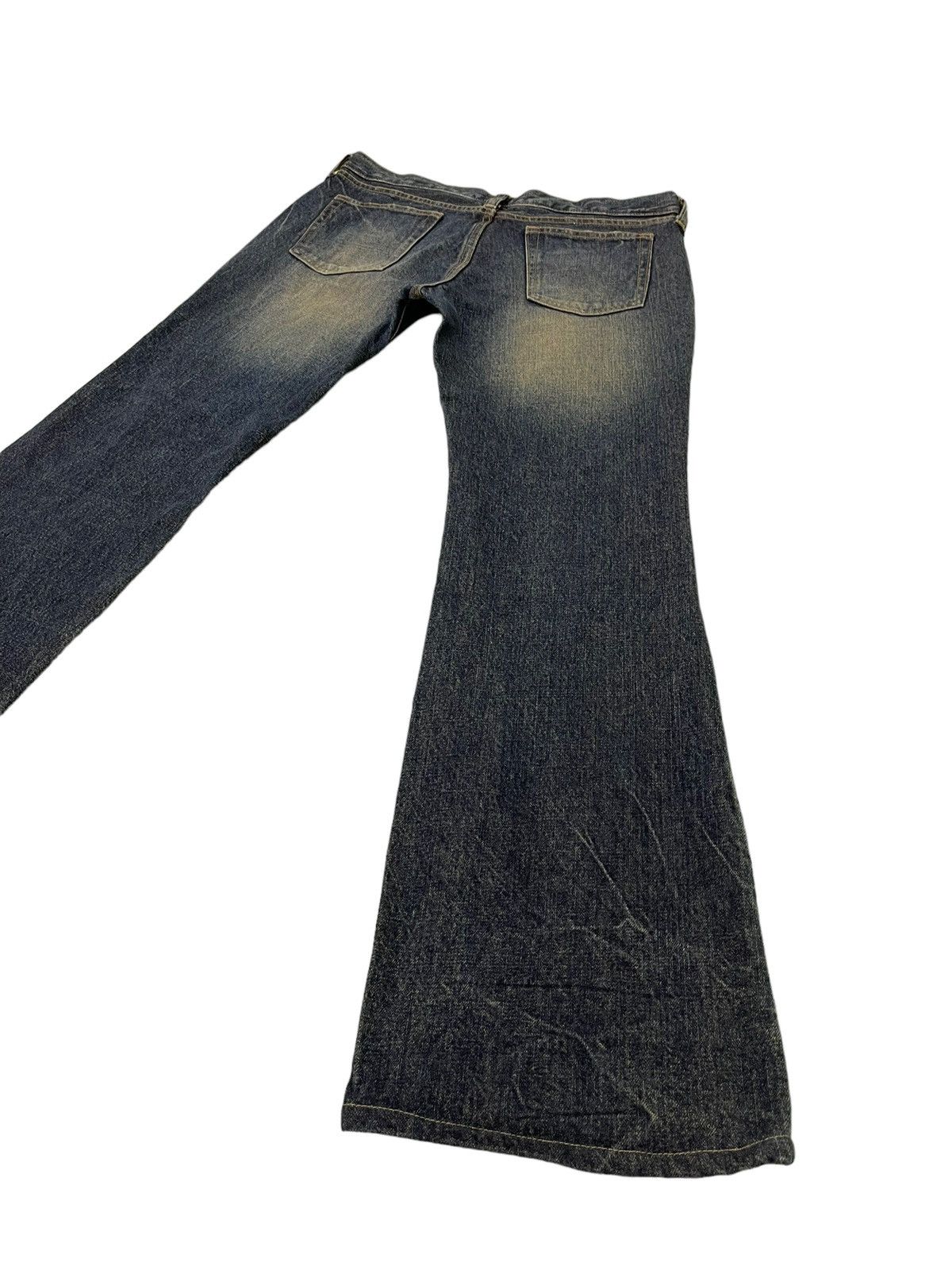 Japanese Brand Flare Jeans Jackrose Distress Denim Low Rise Boot Cut 2🟦7 Size US 32 / EU 48 - 14 Thumbnail