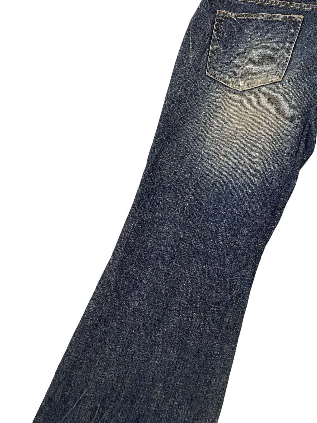 Japanese Brand Flare Jeans Jackrose Distress Denim Low Rise Boot Cut 2🟦7 Size US 32 / EU 48 - 17 Thumbnail