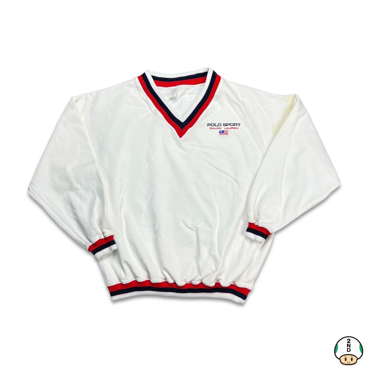 Polo Ralph Lauren × Vintage Vintage 90s Polo Sport Ralph Lauren Spell Out Sweatshirt Size US XL / EU 56 / 4 - 1 Thumbnail