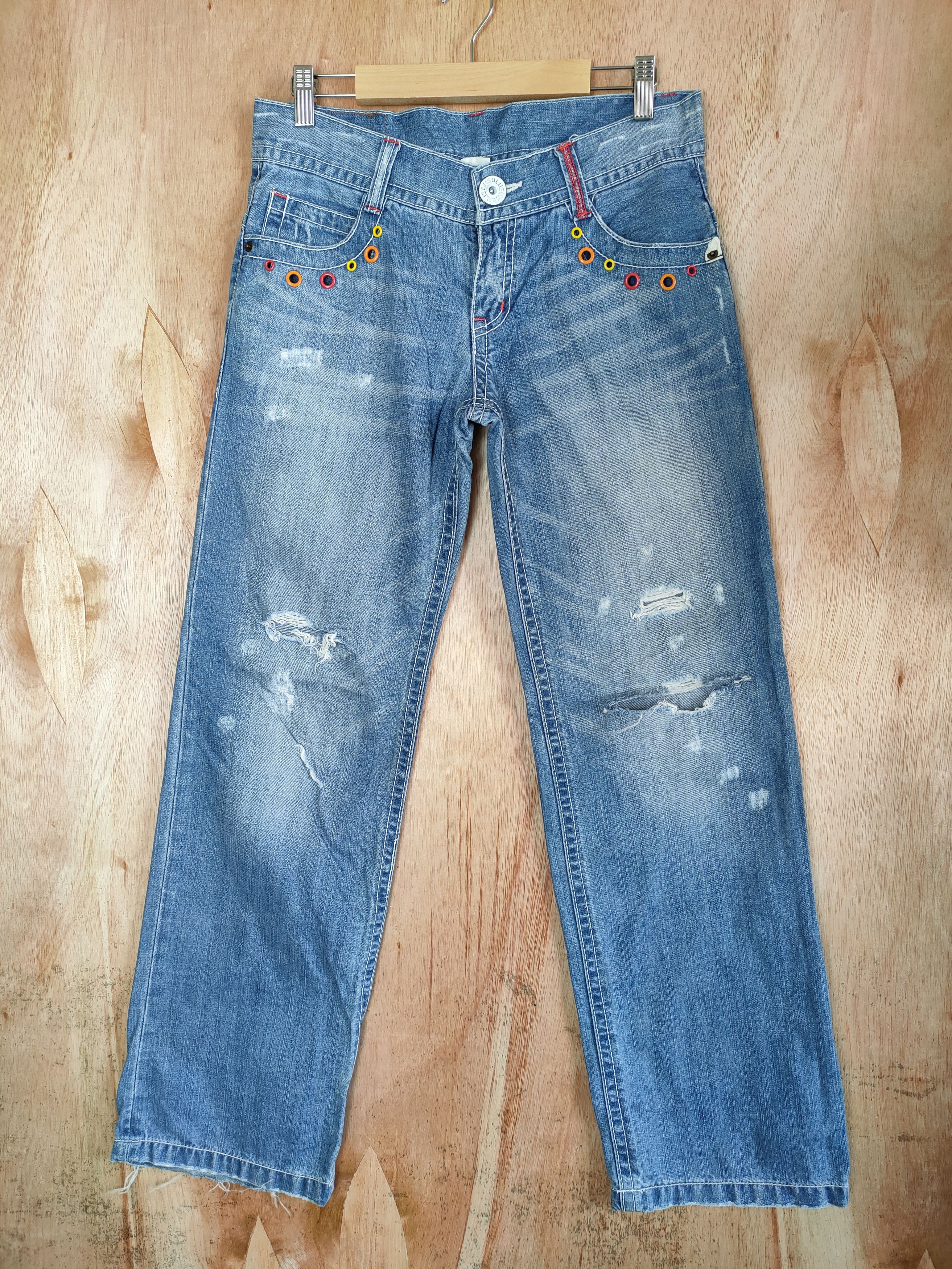 Blue Blue Japan BLUE MOON BLUE DENIM JEANS PANTS Size US 29 - 2 Thumbnail