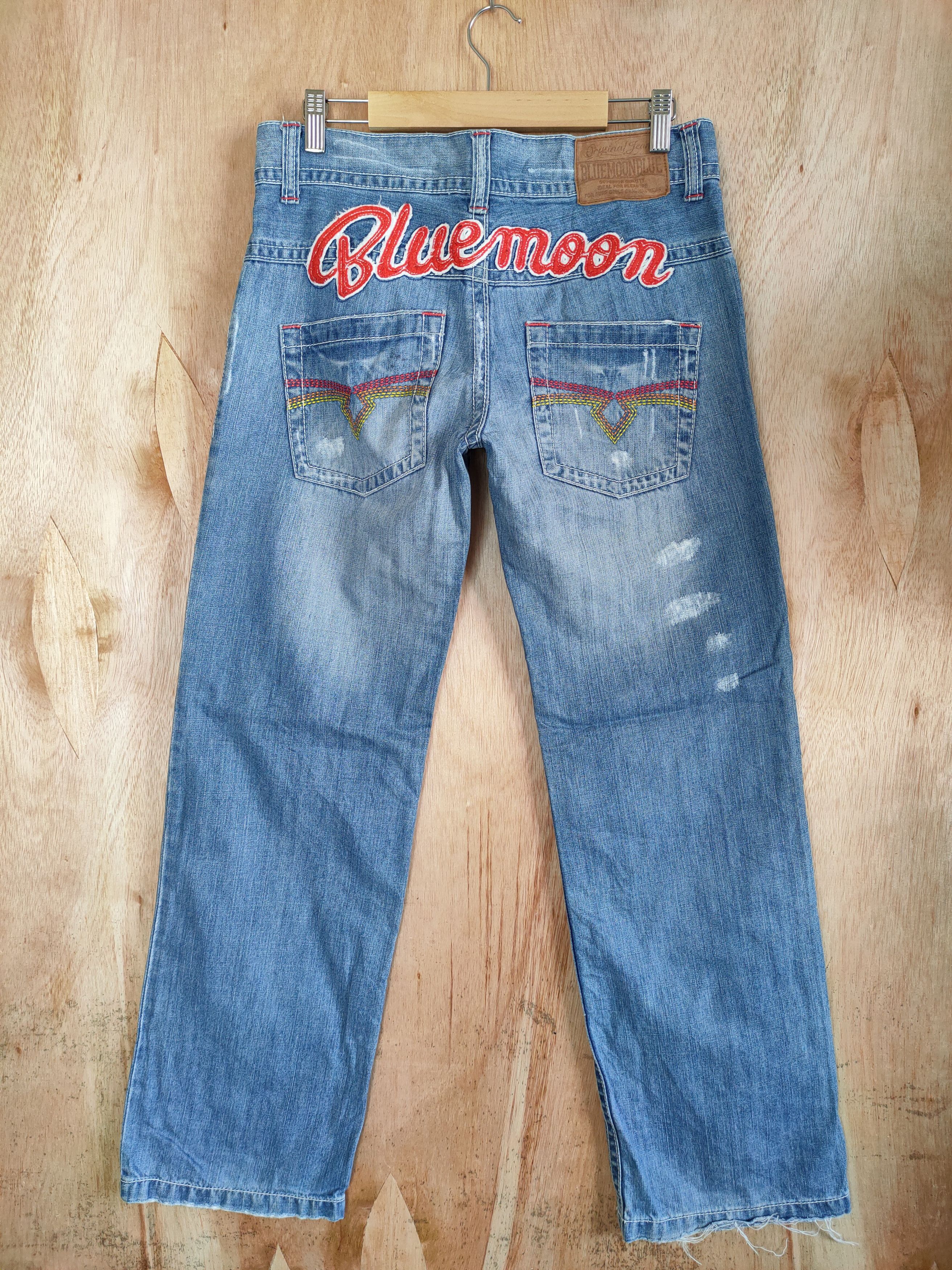 image of Blue Blue Japan x Japan Blue Blue Moon Blue Denim Jeans Pants, Men's (Size 29)