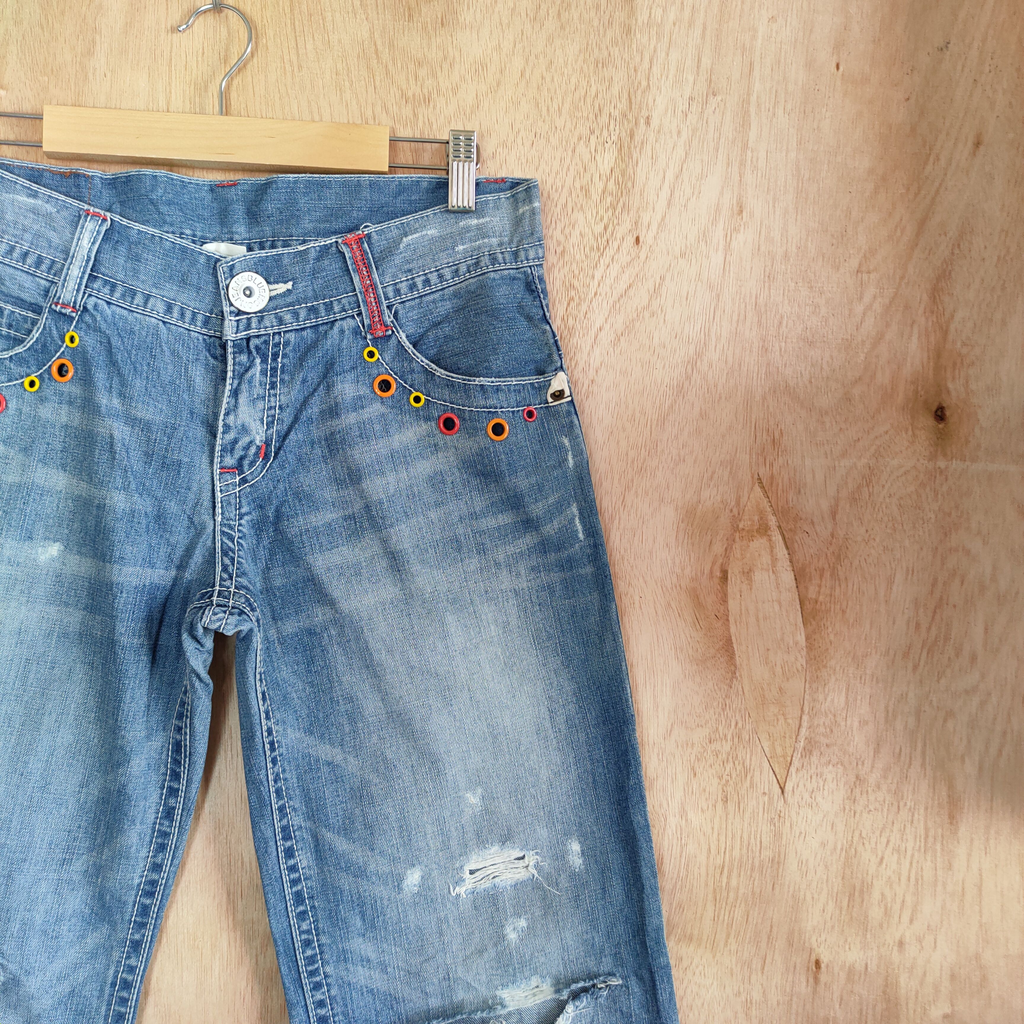 Blue Blue Japan BLUE MOON BLUE DENIM JEANS PANTS Size US 29 - 5 Thumbnail