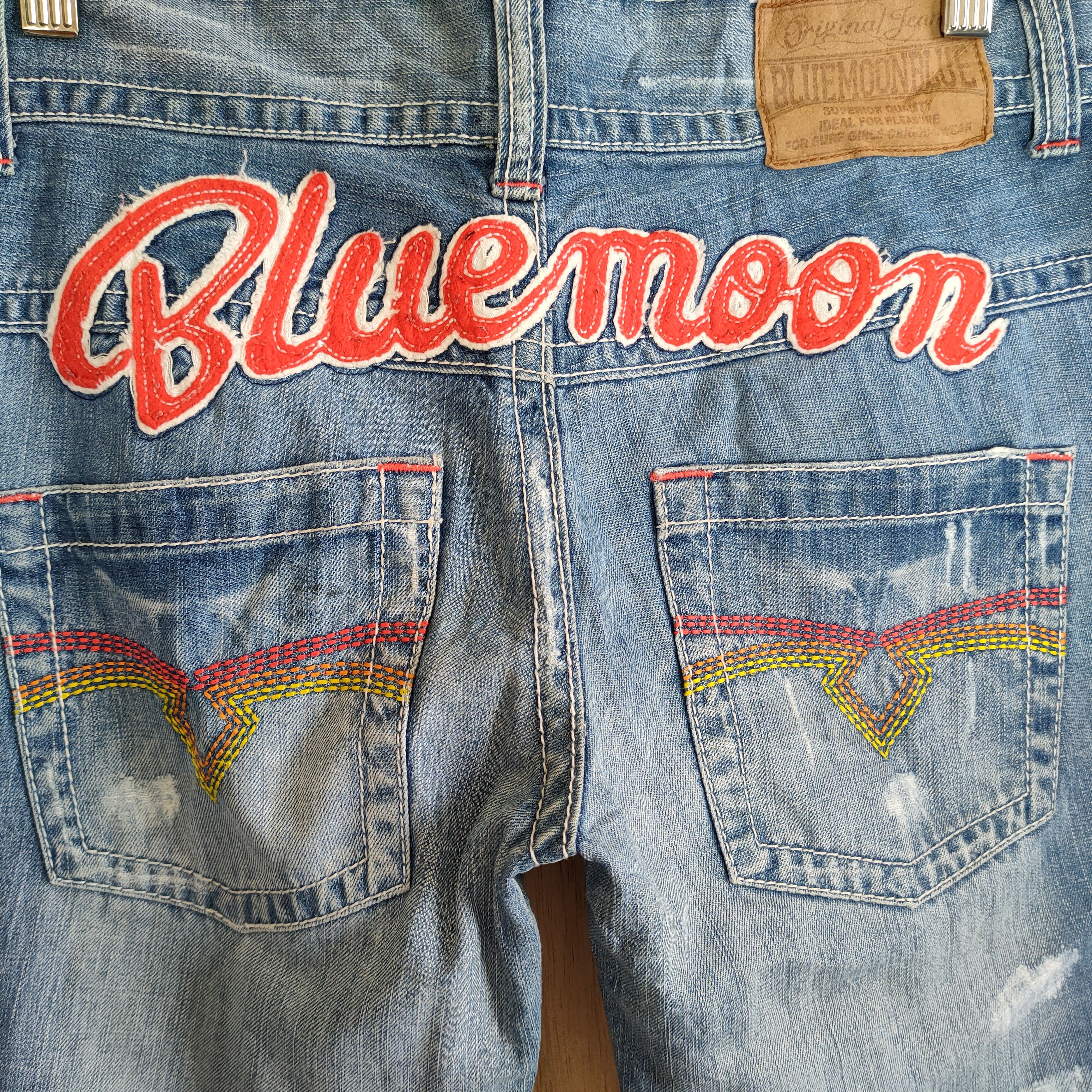 Blue Blue Japan BLUE MOON BLUE DENIM JEANS PANTS Size US 29 - 7 Thumbnail