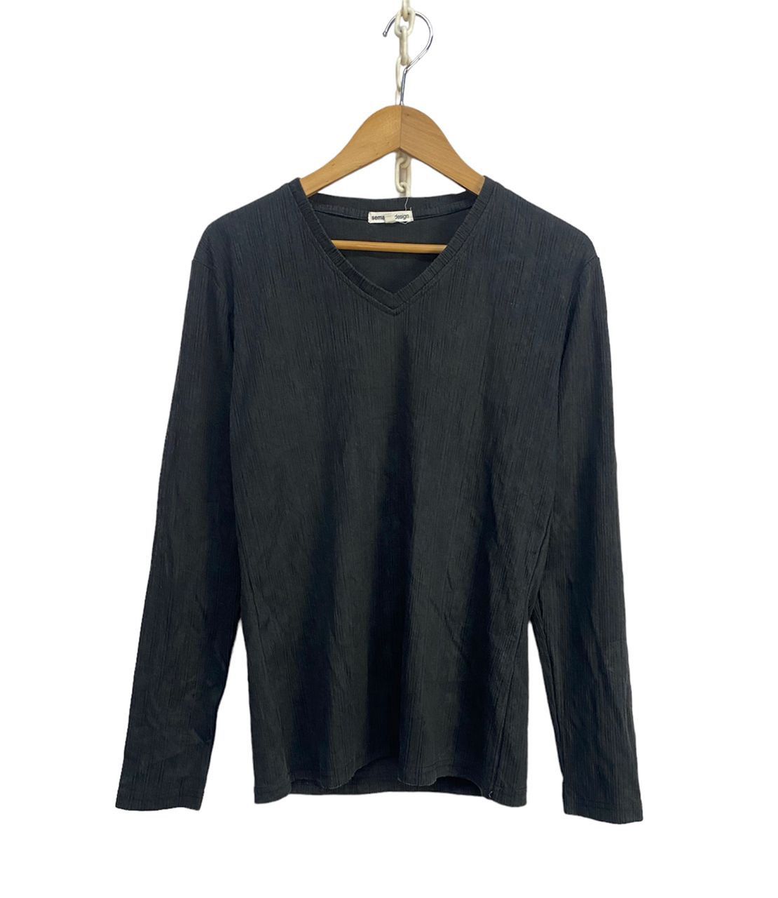🔥unisex🔥 semantic design vneck long sleeve shirt