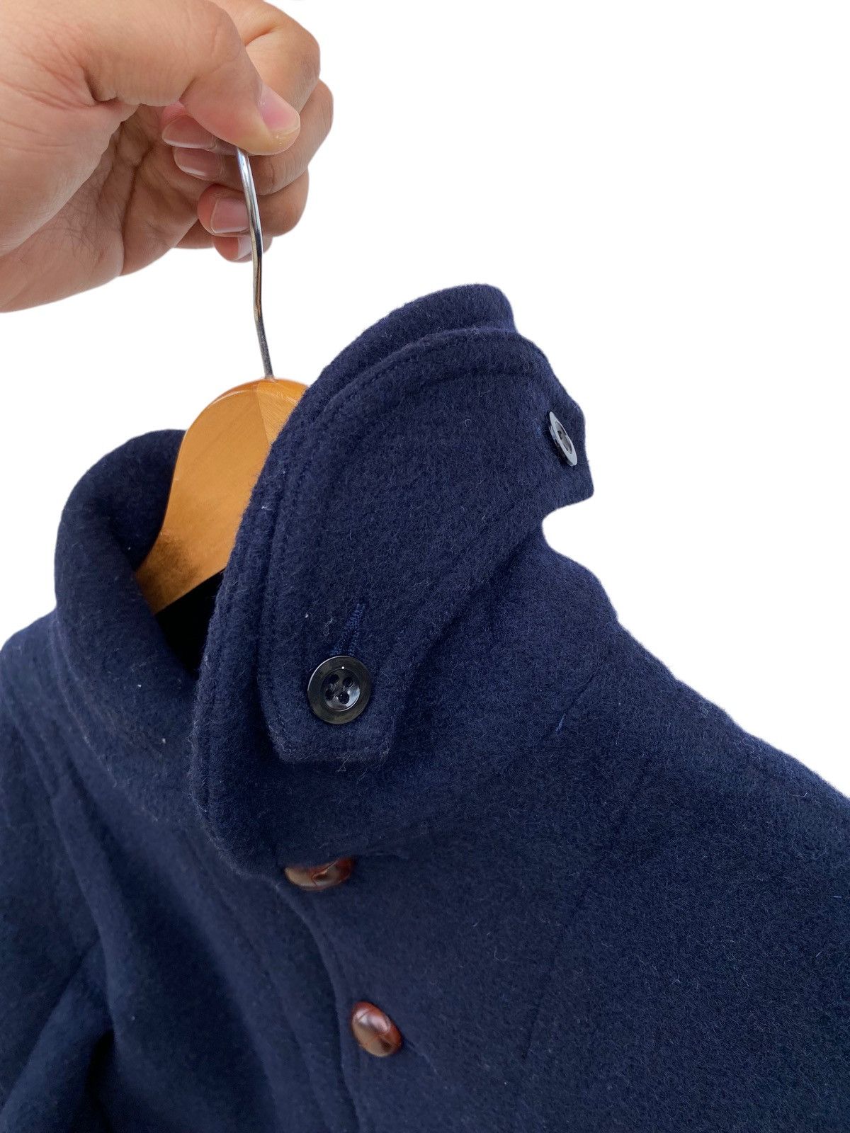 Danton Round Collar Jacket Navy
