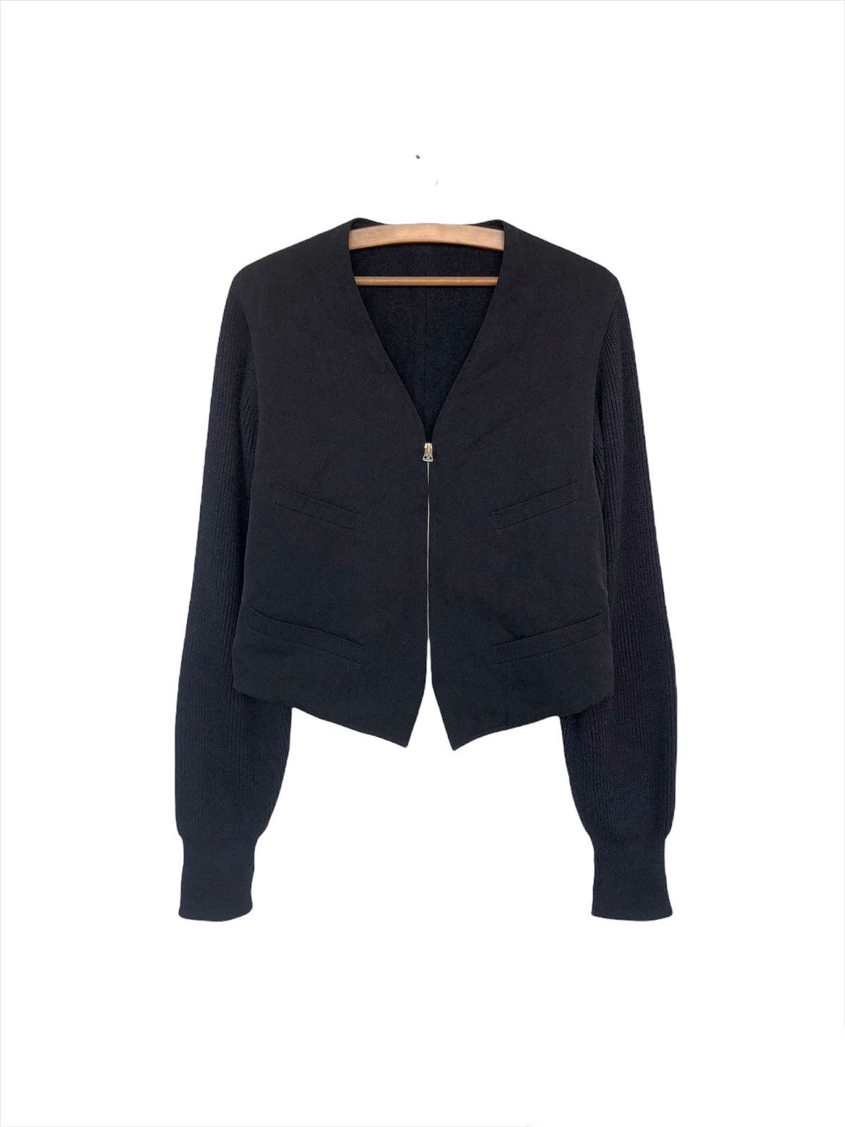 Yohji Yamamoto GRAIL🔥YYPH Hybrid Knitting Sleeve Runway Jacket Size US M / EU 48-50 / 2 - 3 Thumbnail