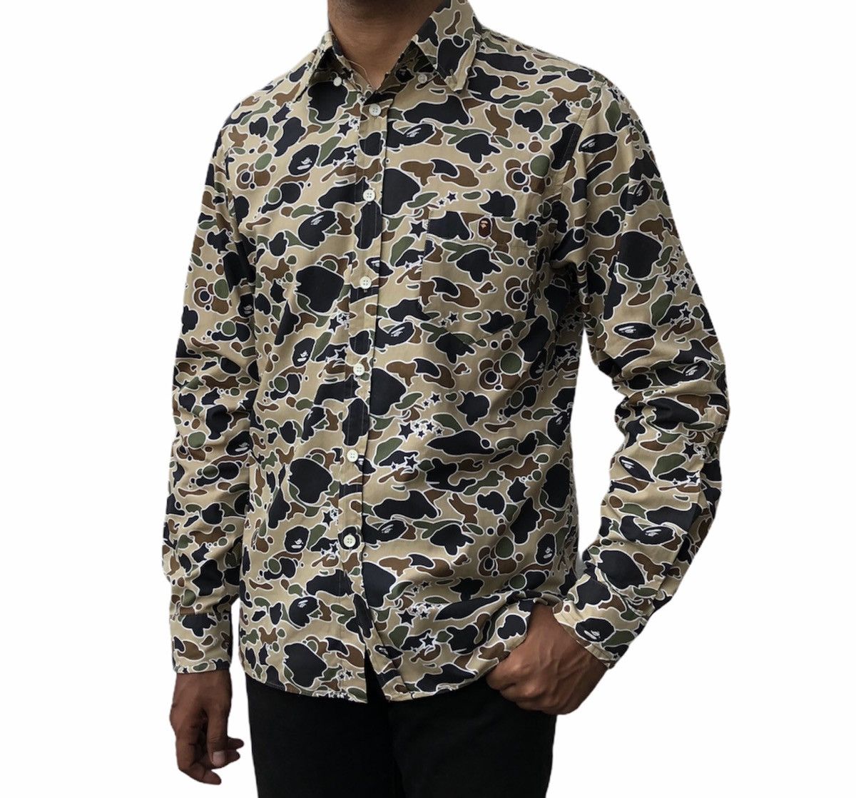 Bape Star Camo BD Shirt Size US M / EU 48-50 / 2 - 12 Thumbnail