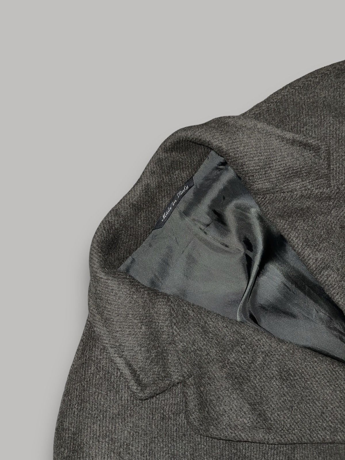 Canali Canali Swamp Green Angora Wool Heavy Coat Size US L / EU 52-54 / 3 - 12 Thumbnail