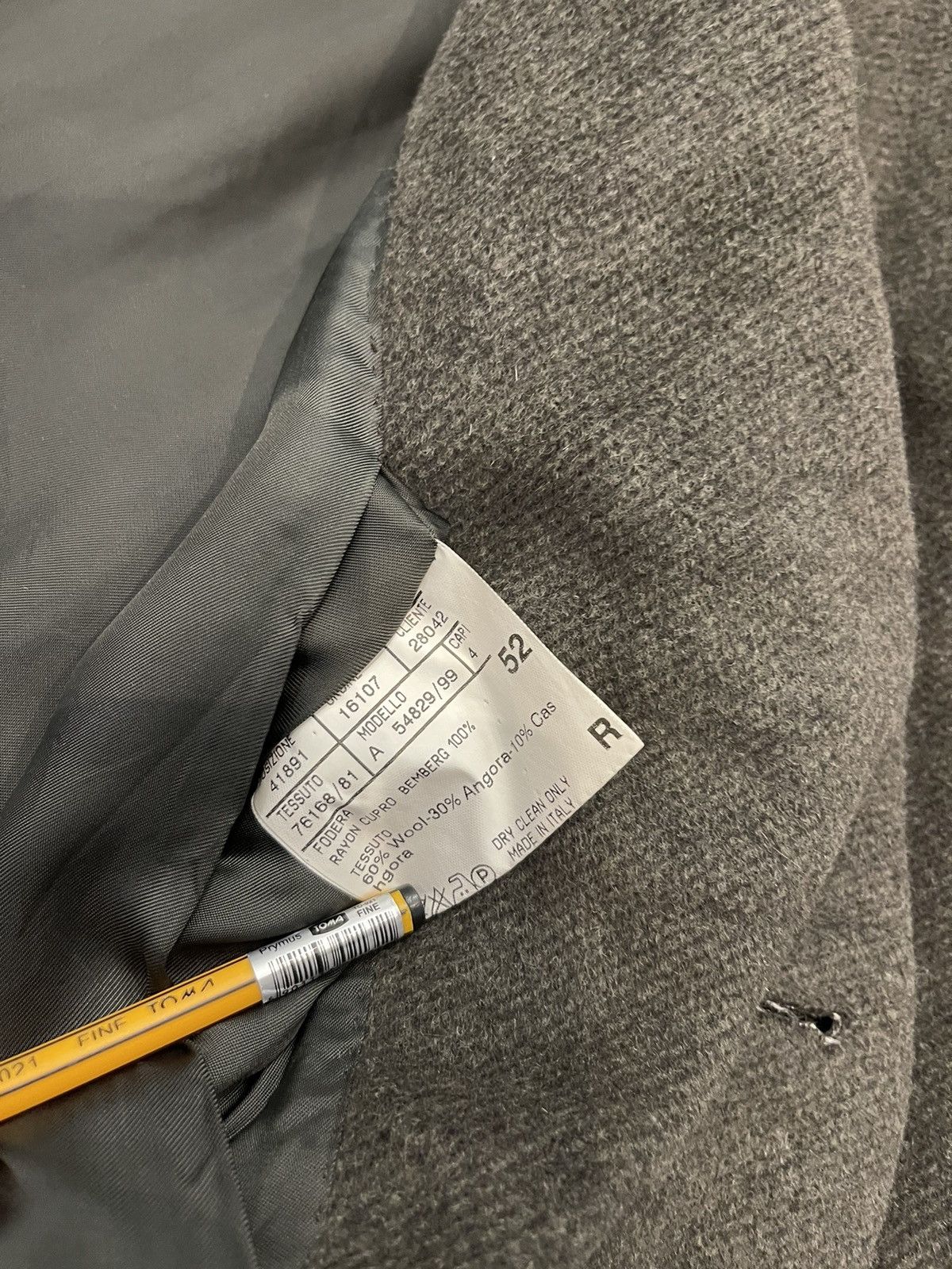 Canali Canali Swamp Green Angora Wool Heavy Coat Size US L / EU 52-54 / 3 - 14 Thumbnail