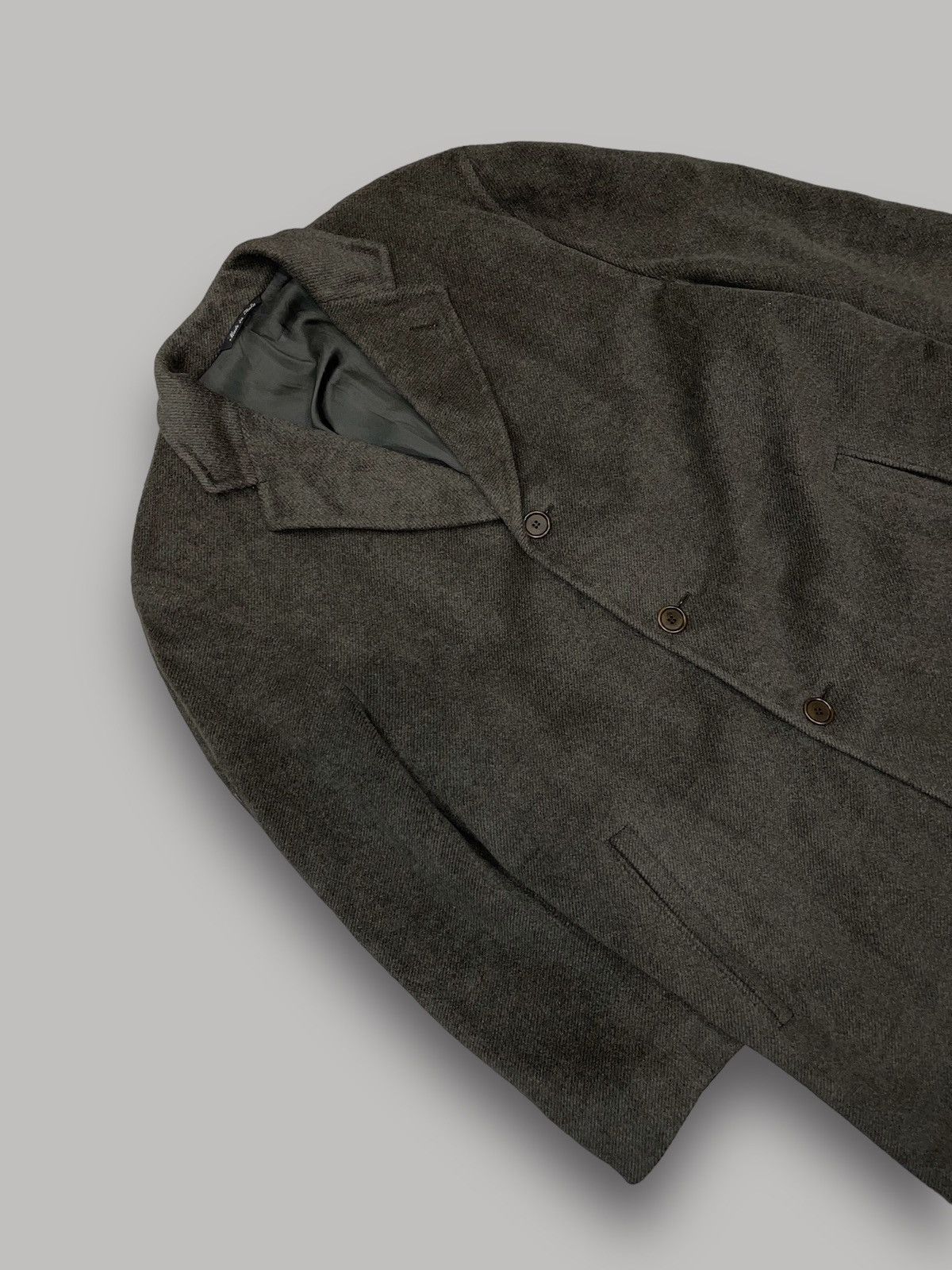 Canali Canali Swamp Green Angora Wool Heavy Coat Size US L / EU 52-54 / 3 - 5 Thumbnail