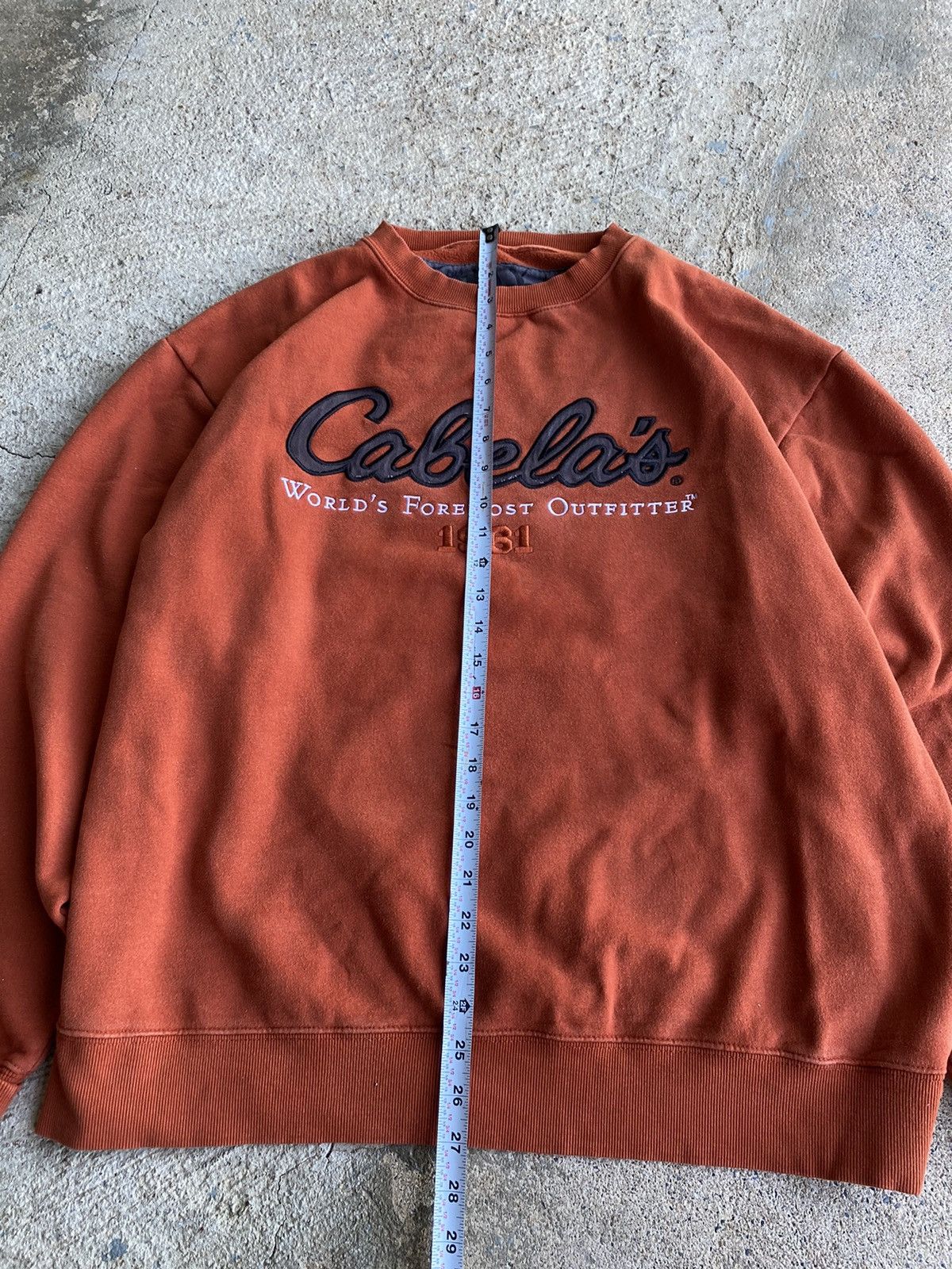 Cabelas × Vintage Vintage Y2K Cabelas Faded Orange Crewneck Sweatshirt Size US XL / EU 56 / 4 - 6 Thumbnail