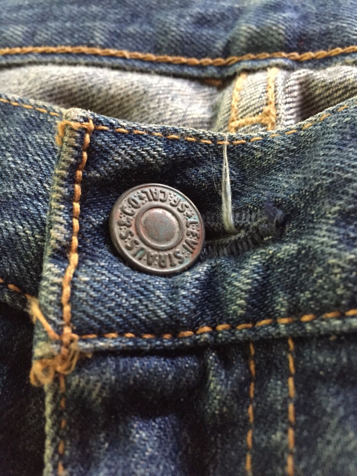 Vintage Levi's 505 Denim Jeans patchwork custom made desig