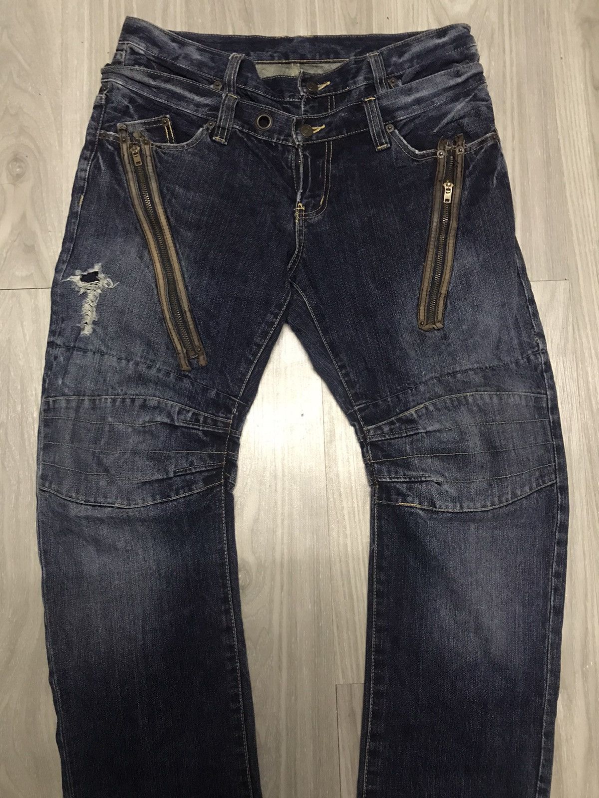 PPFM RARE ‼️ PPFM DOUBLE WAISTED HEAVY JEANS Size US 34 / EU 50 - 5 Thumbnail