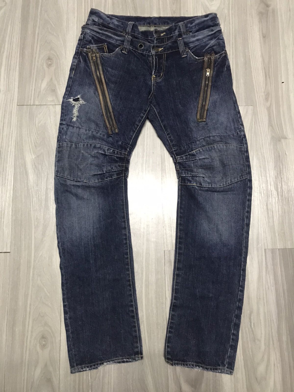 PPFM RARE ‼️ PPFM DOUBLE WAISTED HEAVY JEANS Size US 34 / EU 50 - 4 Thumbnail