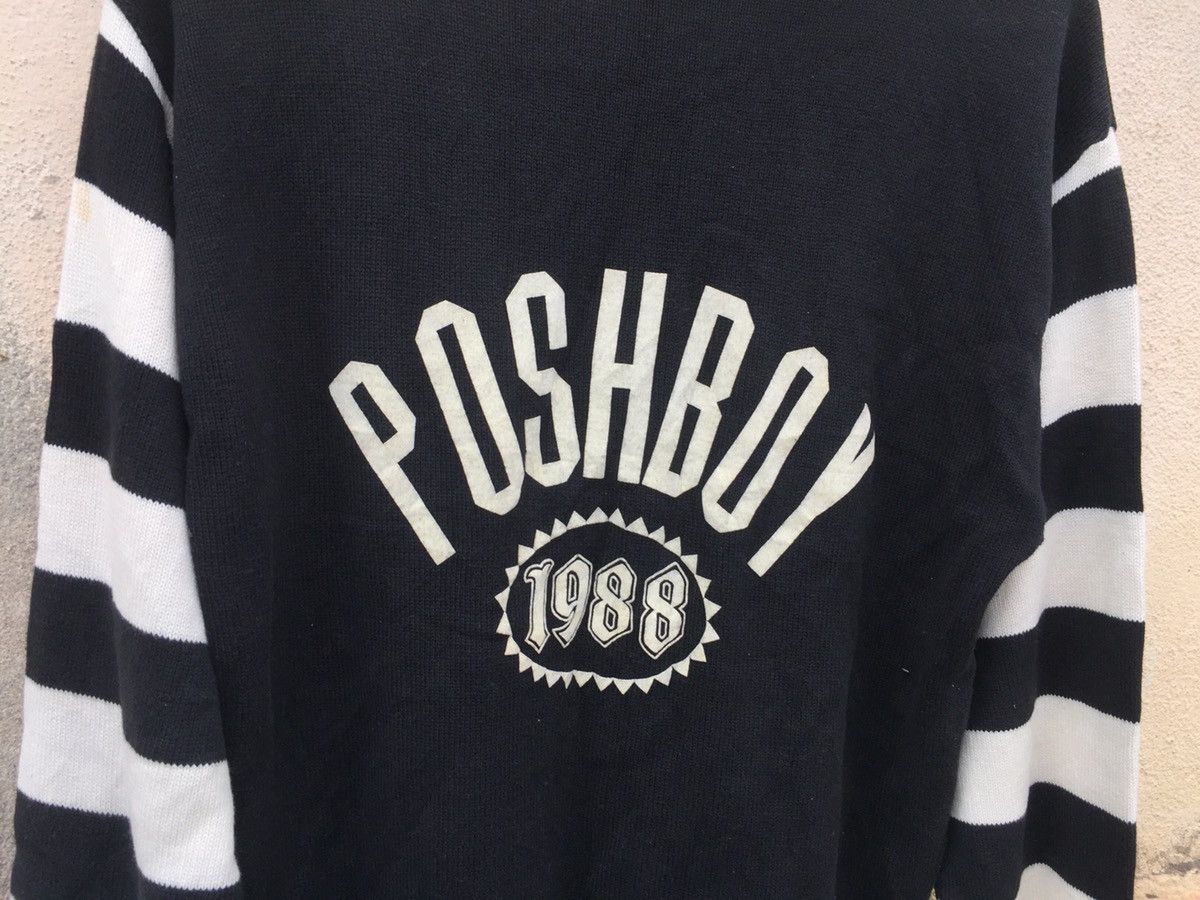 Japanese Brand Poshboy - Prison Striped Zipper Hoodie Size US M / EU 48-50 / 2 - 5 Thumbnail