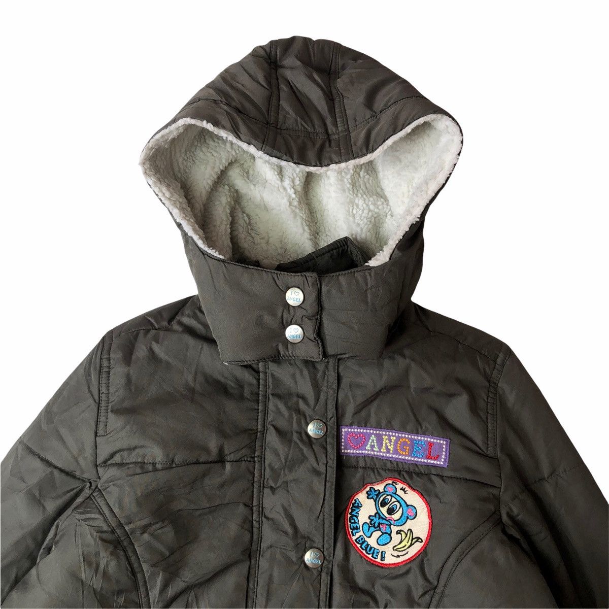 Japanese Brand 1990s Angel Blue - Long Jacket Sherpa Hoodie Size US M / EU 48-50 / 2 - 5 Thumbnail