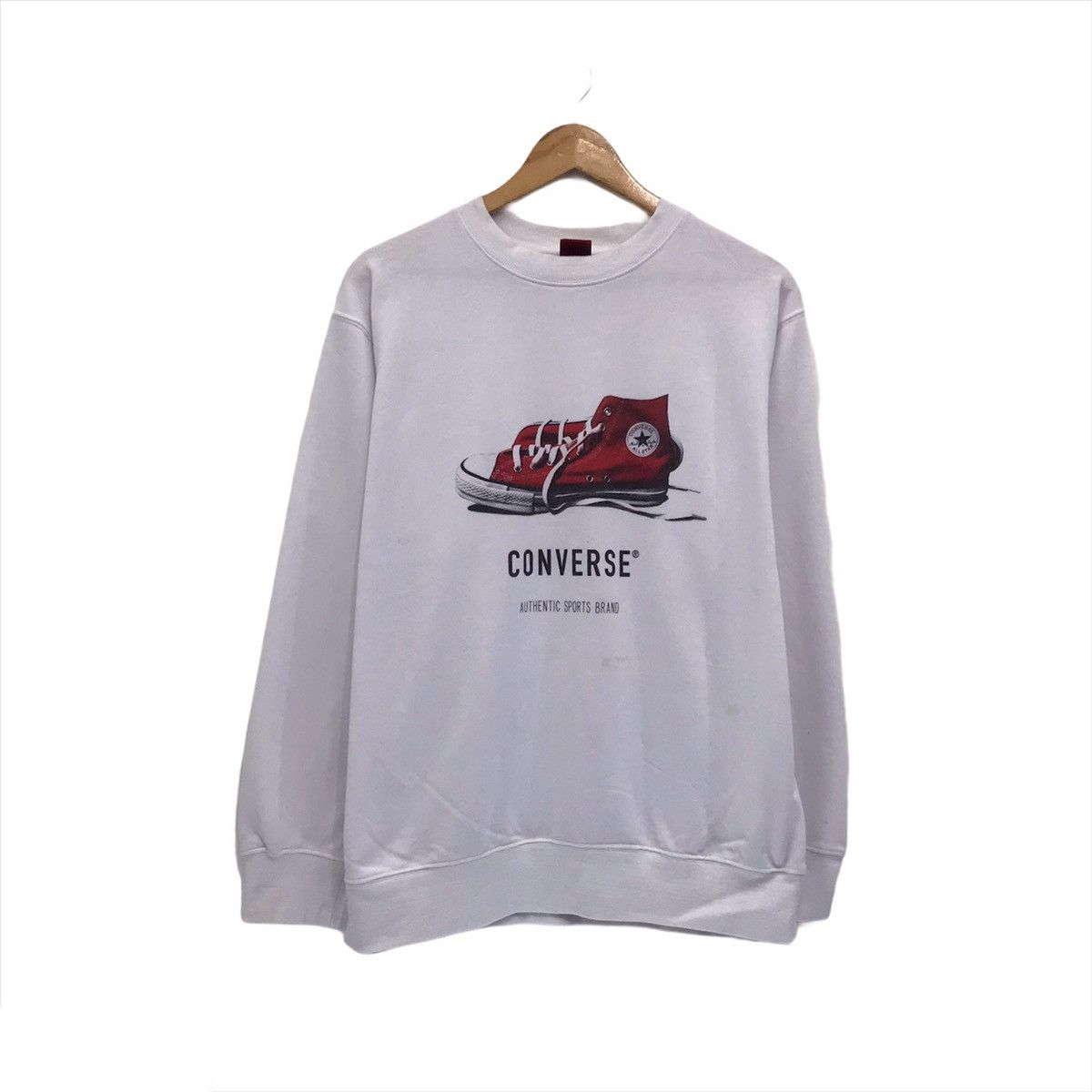Converse × Vintage Vintage Converse Sweatshirt Biglogo Spellout Converse Size US M / EU 48-50 / 2 - 1 Thumbnail