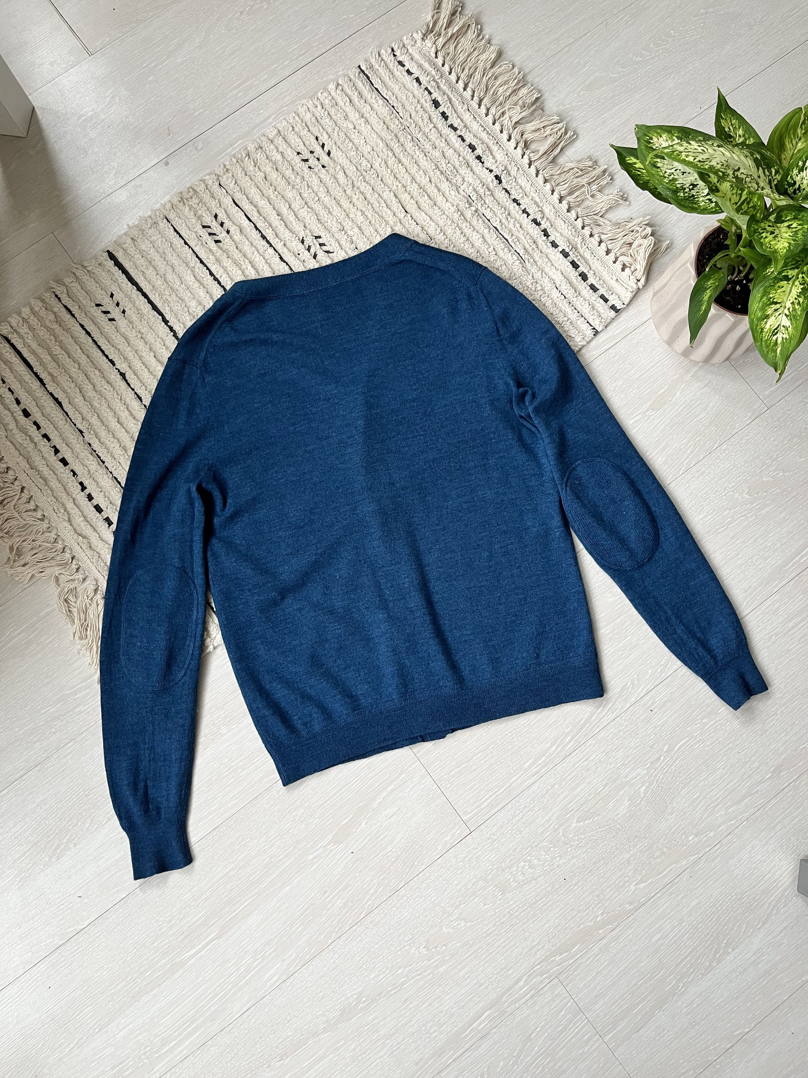 Alexander McQueen × MCQ Alexander McQueen Cardigan Blue Wool Embroidered Logo Size US L / EU 52-54 / 3 - 2 Thumbnail