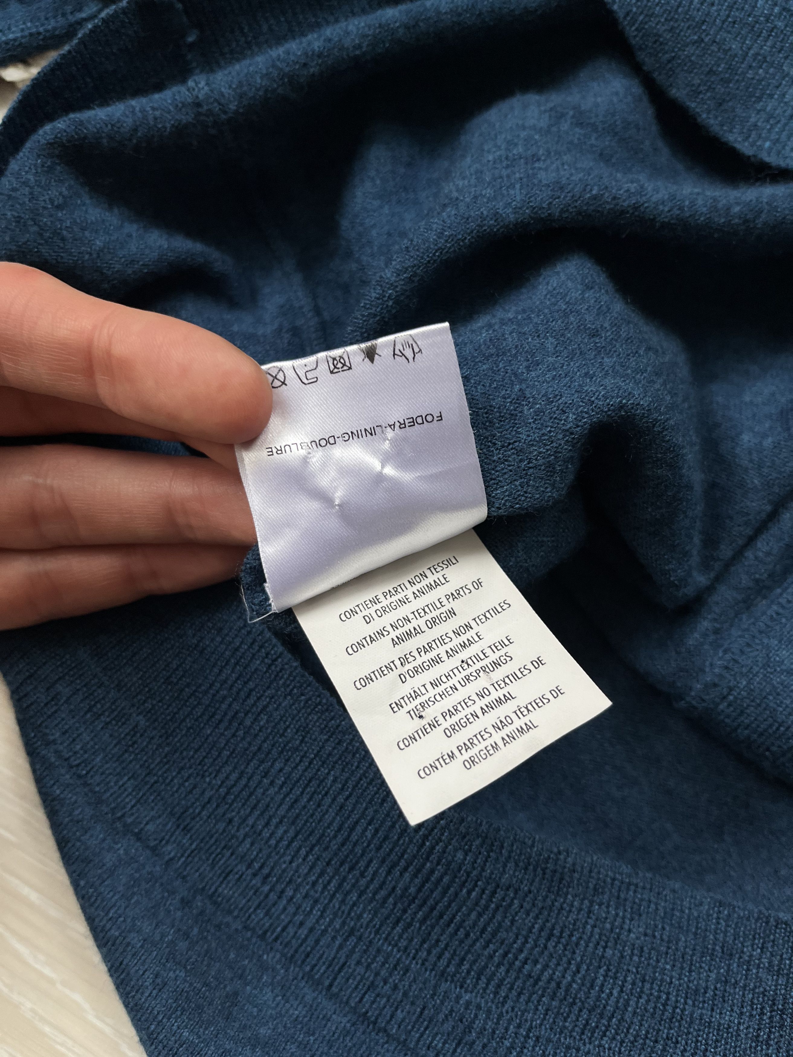 Alexander McQueen × MCQ Alexander McQueen Cardigan Blue Wool Embroidered Logo Size US L / EU 52-54 / 3 - 7 Thumbnail