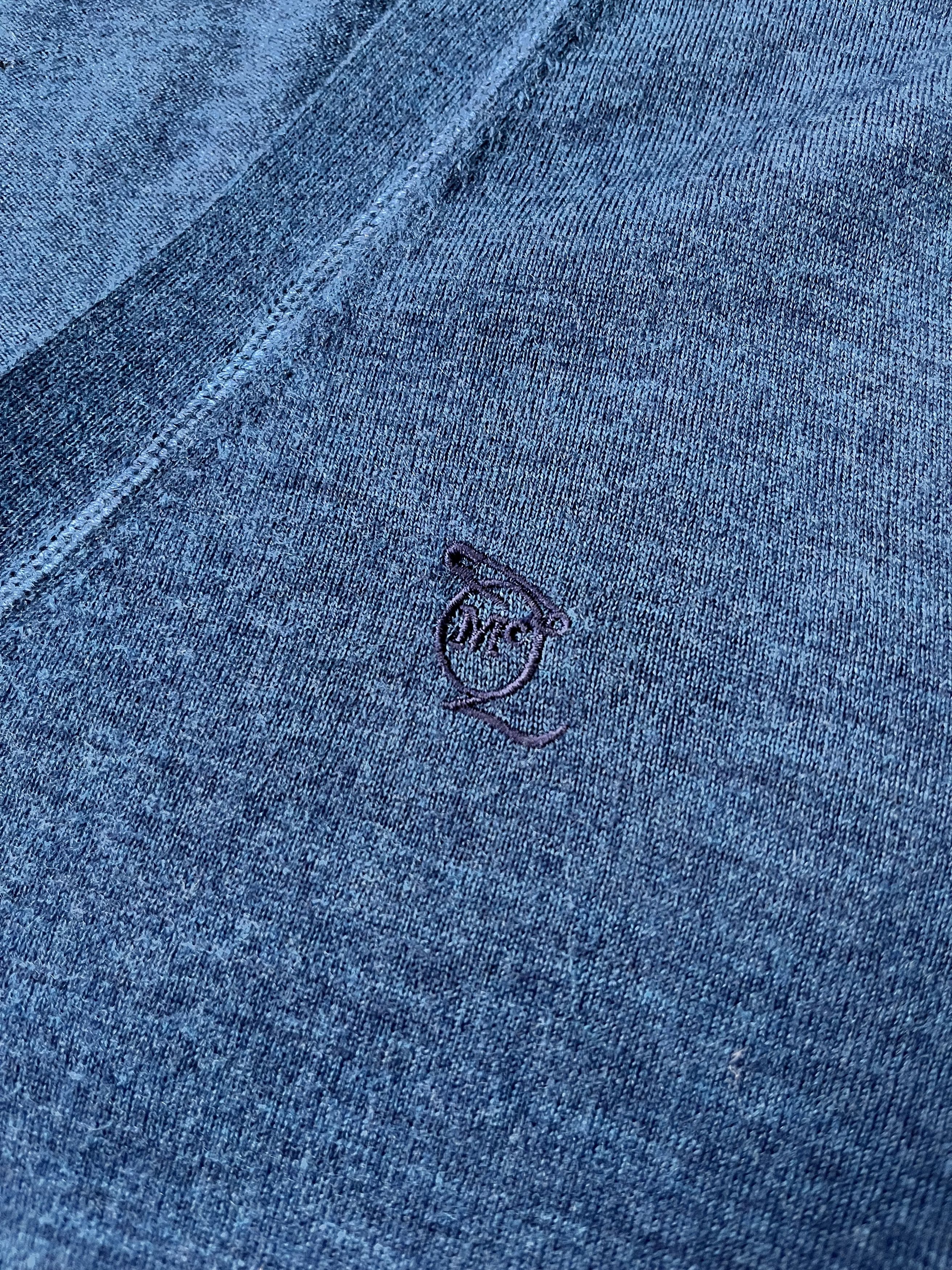 Alexander McQueen × MCQ Alexander McQueen Cardigan Blue Wool Embroidered Logo Size US L / EU 52-54 / 3 - 3 Thumbnail