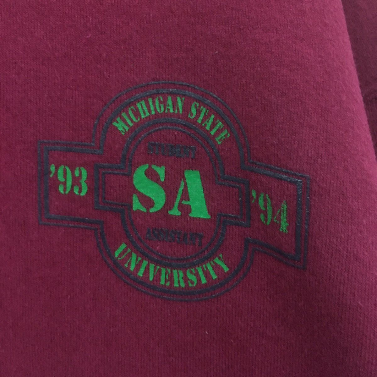Fruit Of The Loom × Vintage Vintage MICHIGAN State University Sweatshirt Pullover Size US XL / EU 56 / 4 - 4 Thumbnail